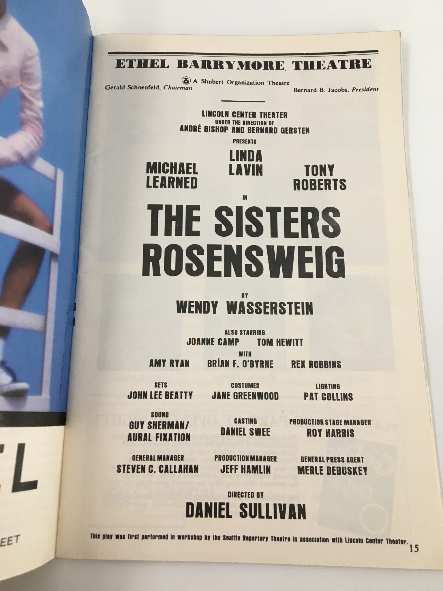 1994 Playbill Ethel Barrymore Theatre Linda Lavin in The Sisters Rosensweig