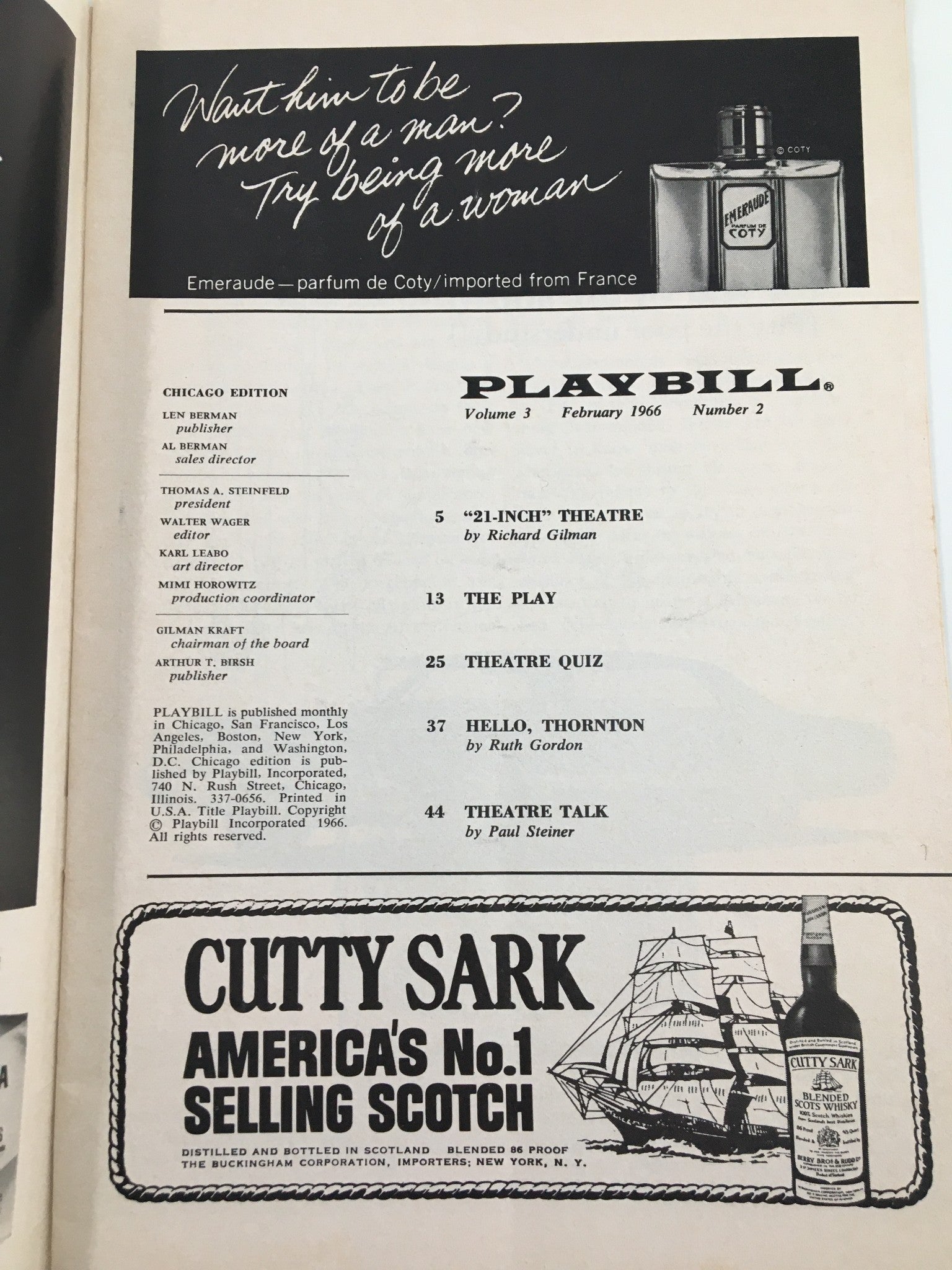 1966 Playbill Blackstone Theatre Myrna Loy, Sandor Szabo in Barefoot in the Park