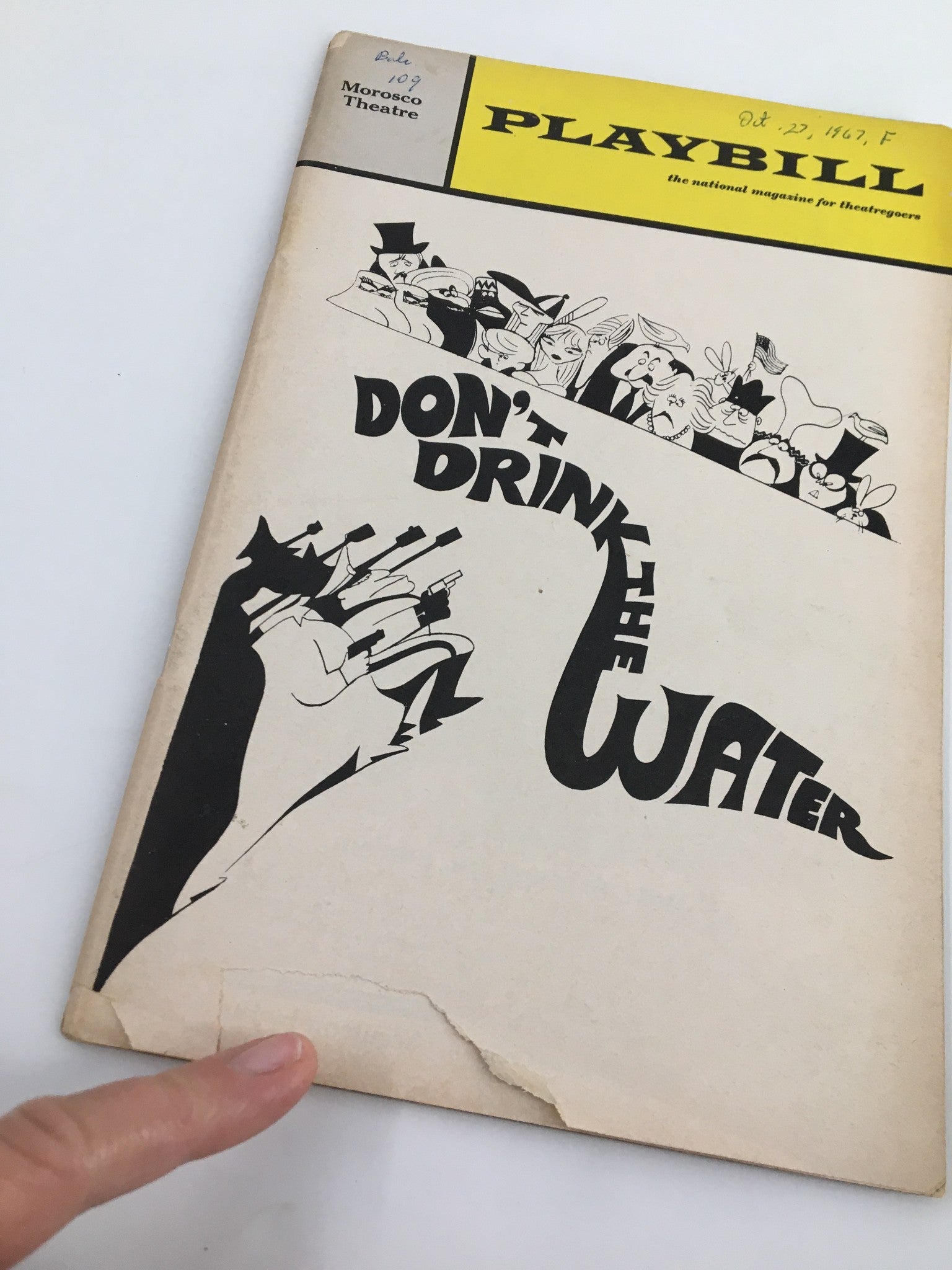 1967 Playbill The Morosco Theatre Lou Jacobi in Don't Drink The Water