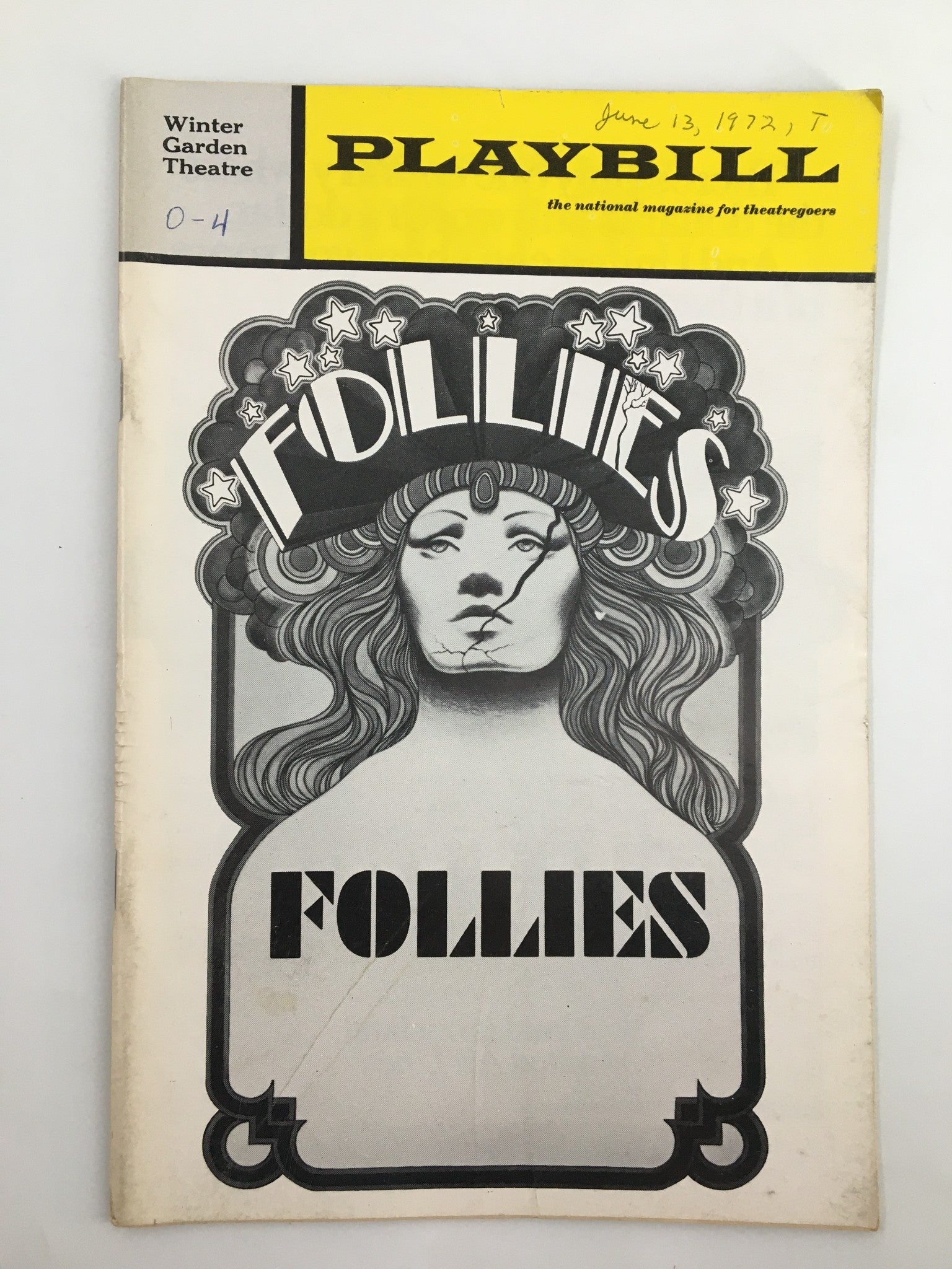 1972 Playbill Winter Garden Yvonna De Carlo, Alexis Smith in Follies