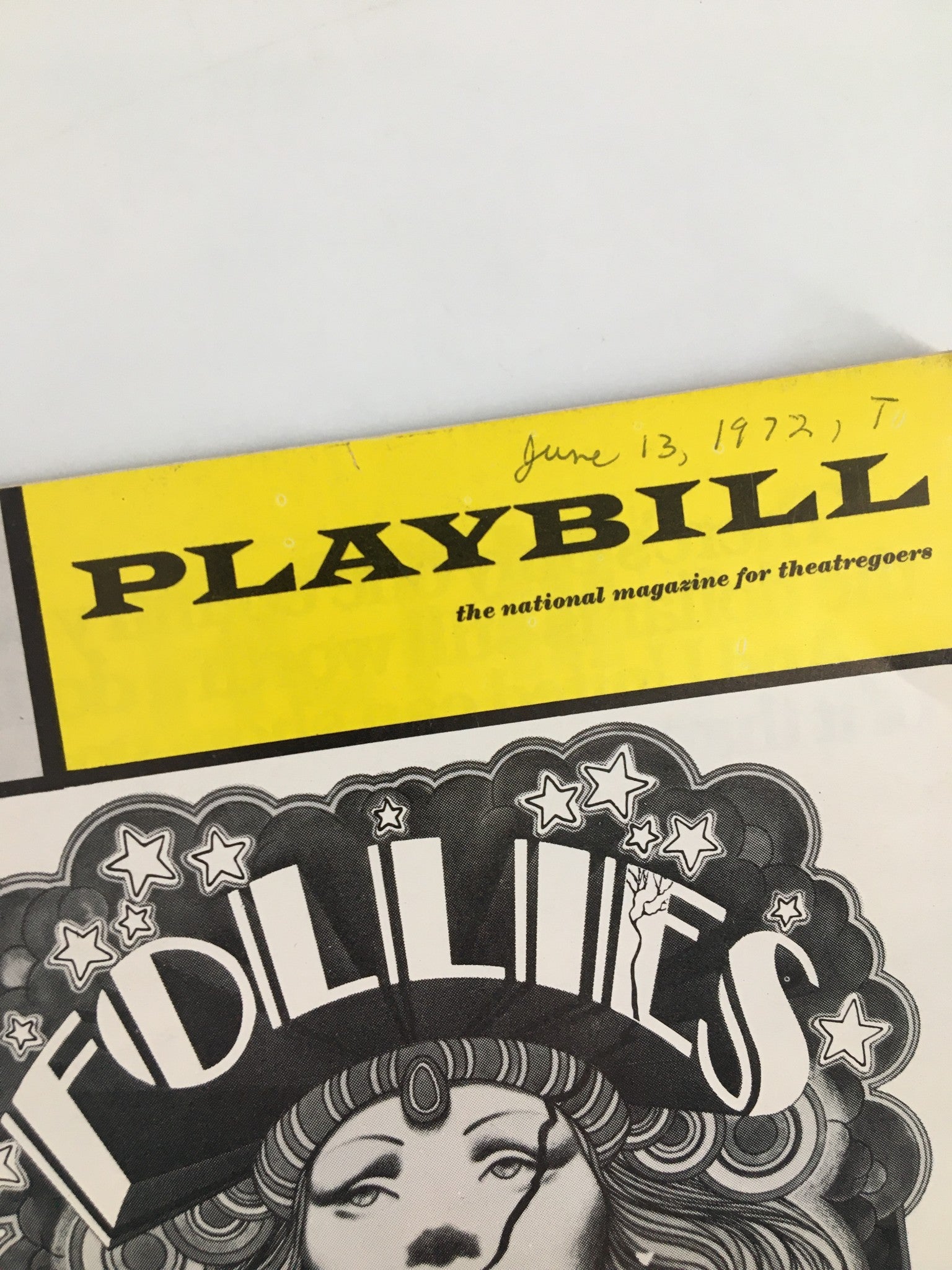 1972 Playbill Winter Garden Yvonna De Carlo, Alexis Smith in Follies