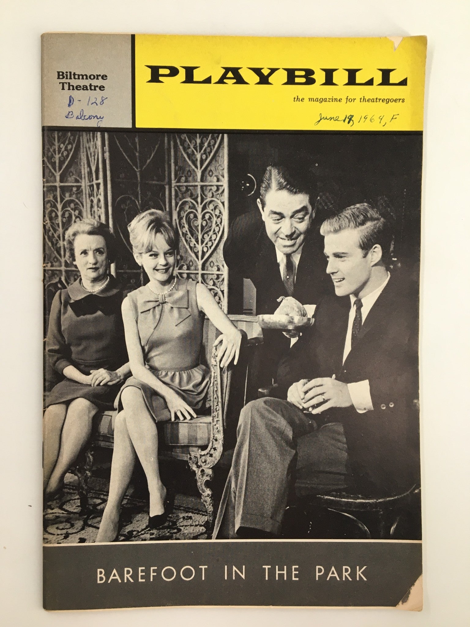 1964 Playbill Biltmore Theatre Robert Redord in Barefoot in the Park