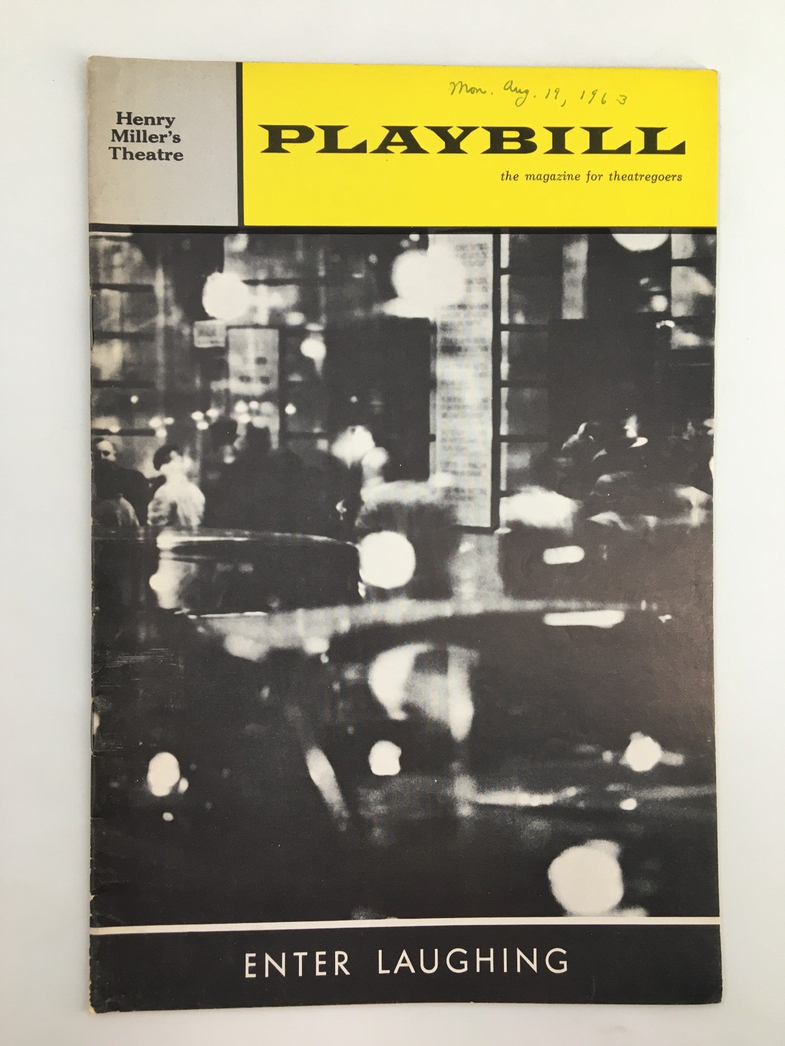 1963 Playbill Henry Miller's Theatre Sylvia Sidney in Enter Laughing