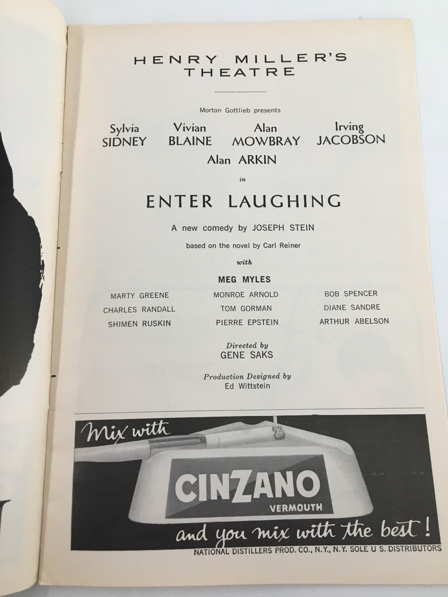 1963 Playbill Henry Miller's Theatre Sylvia Sidney in Enter Laughing