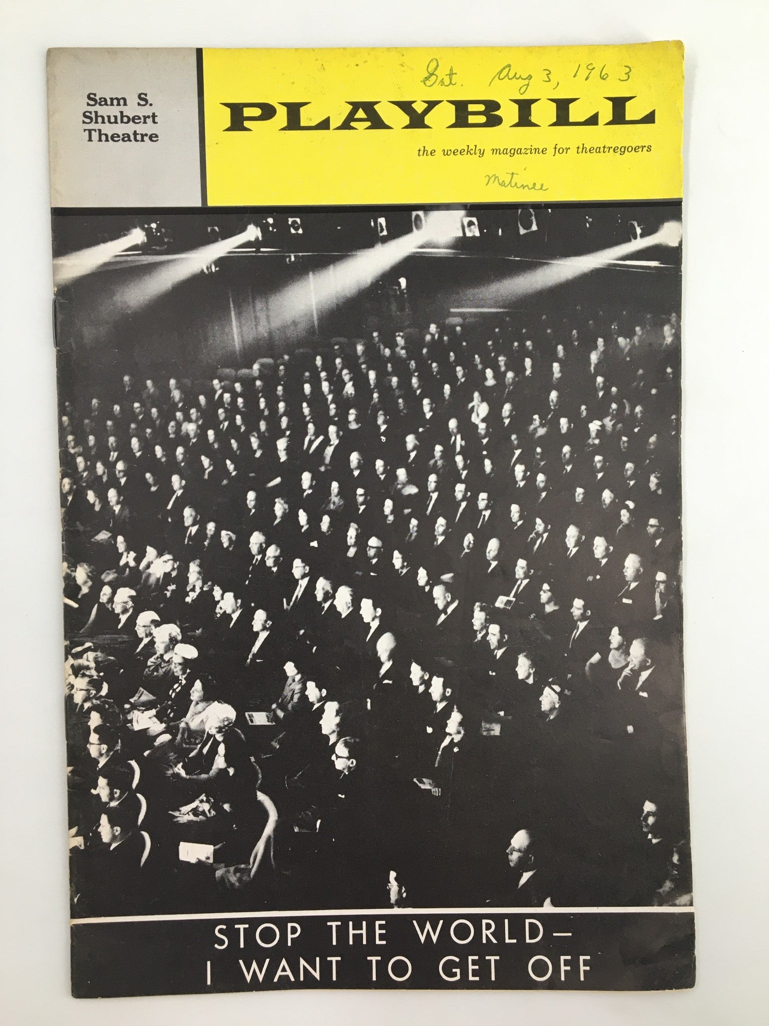 1963 Playbill Sam S. Shubert Theatre Stop The World - I Want To Get Off