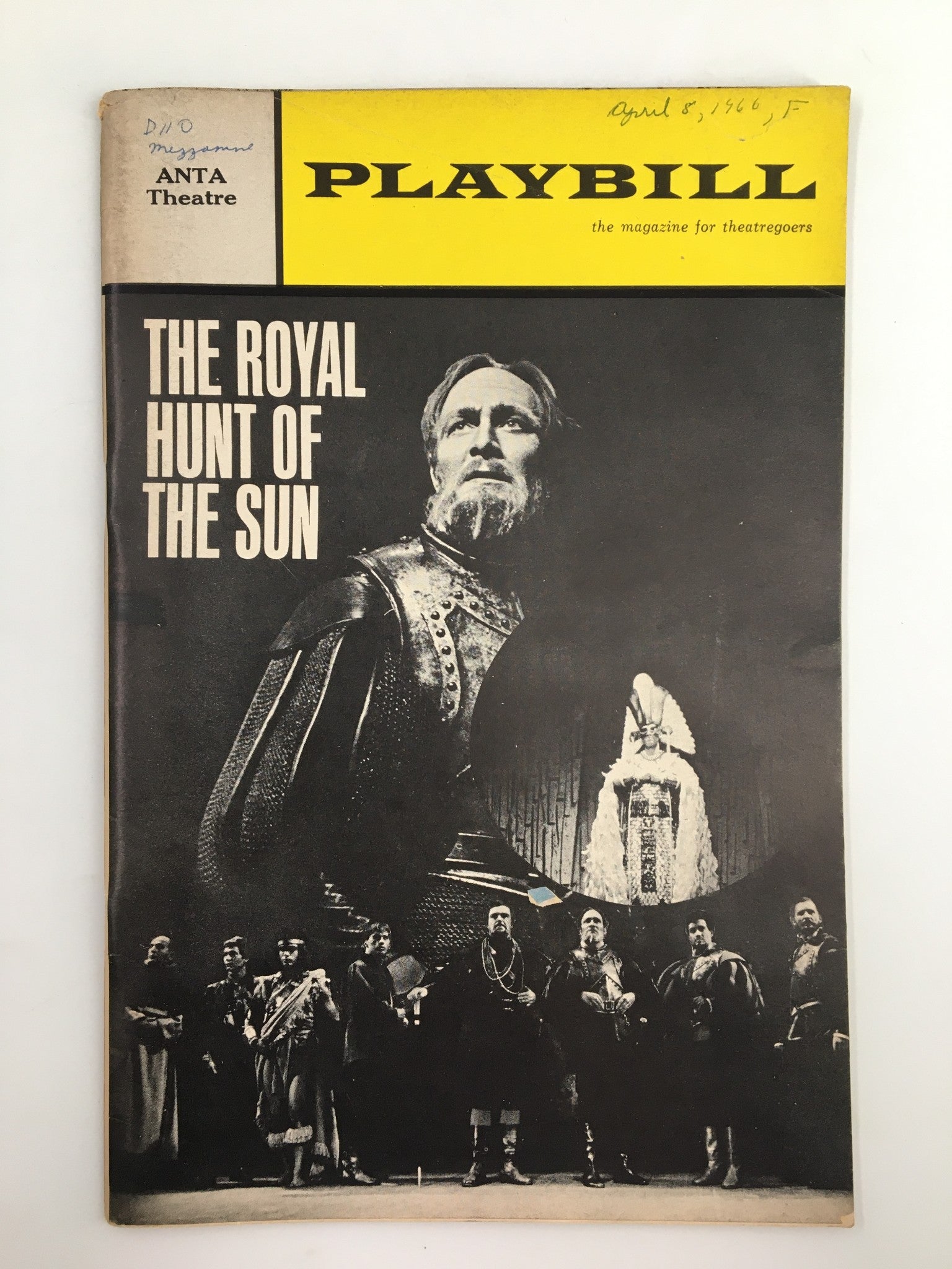 1966 Playbill Anta Theatre David Carradine in The Royal Hunt of the Sun