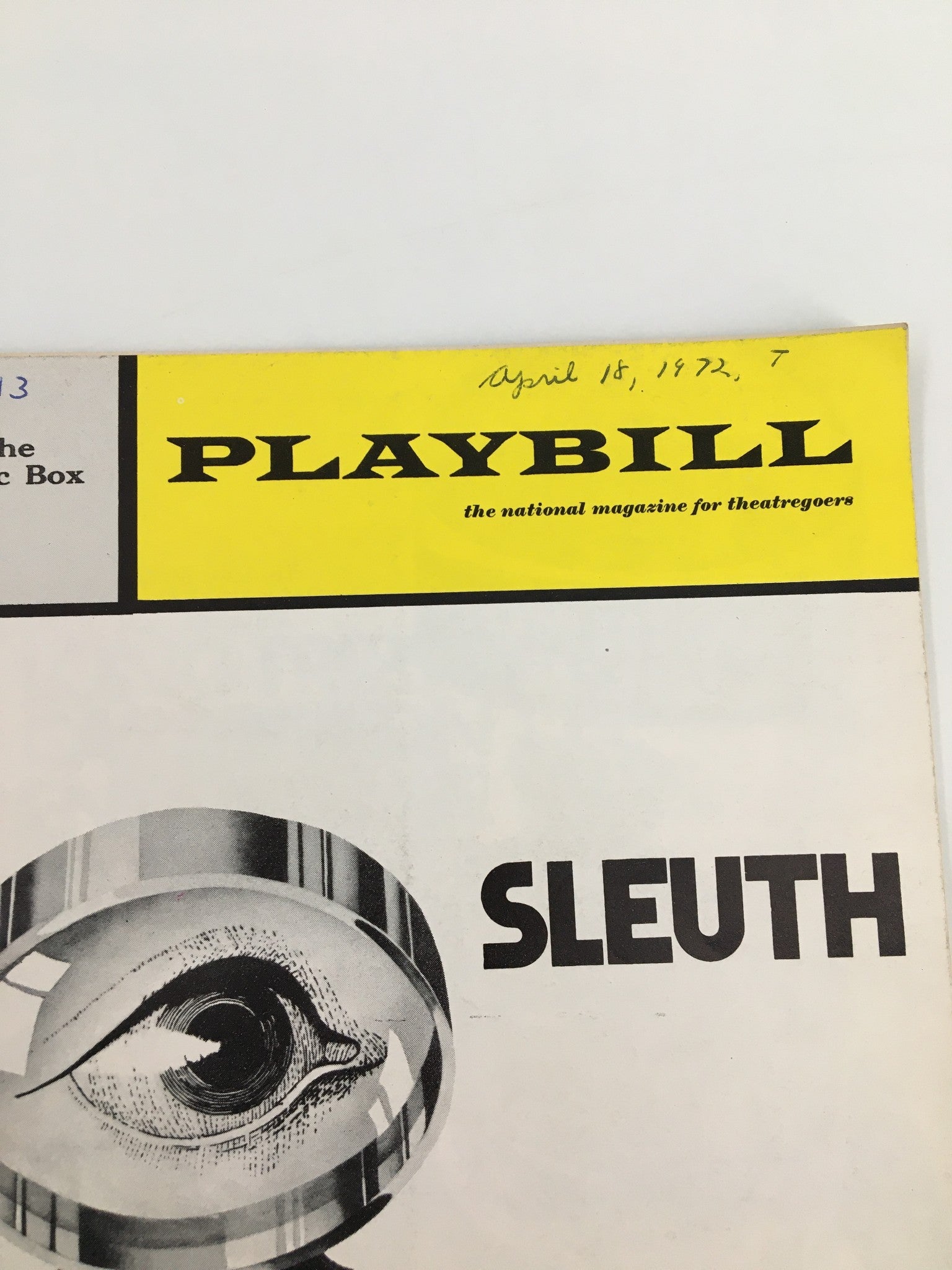 1972 Playbill The Music Box Paul Rogers, Brian Murray in Sleuth