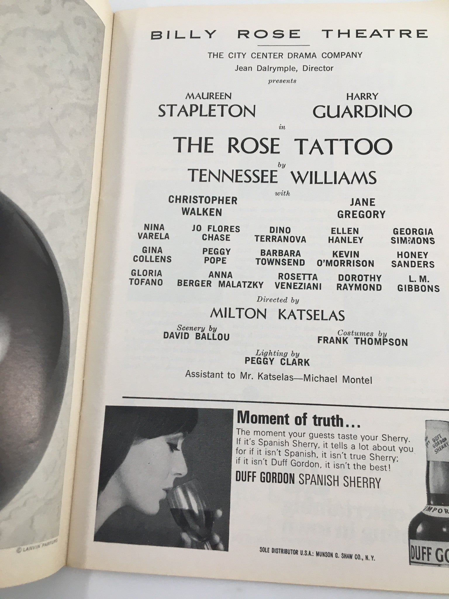 1966 Playbill Billy Rose Theatre Maureen Stapleton in The Rose Tattoo