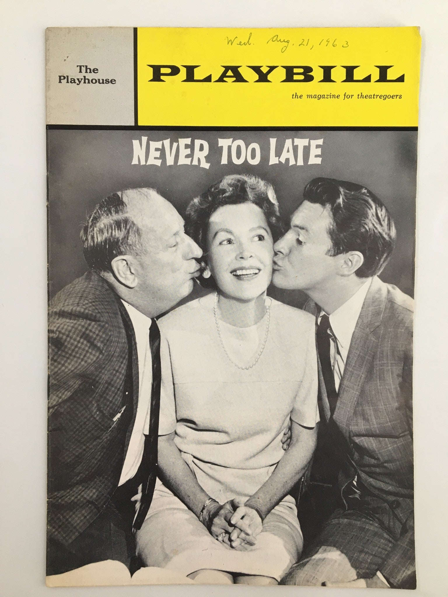 1963 Playbill The Playhouse Paul Ford, Maureen O'Sullivan in Never Too Late