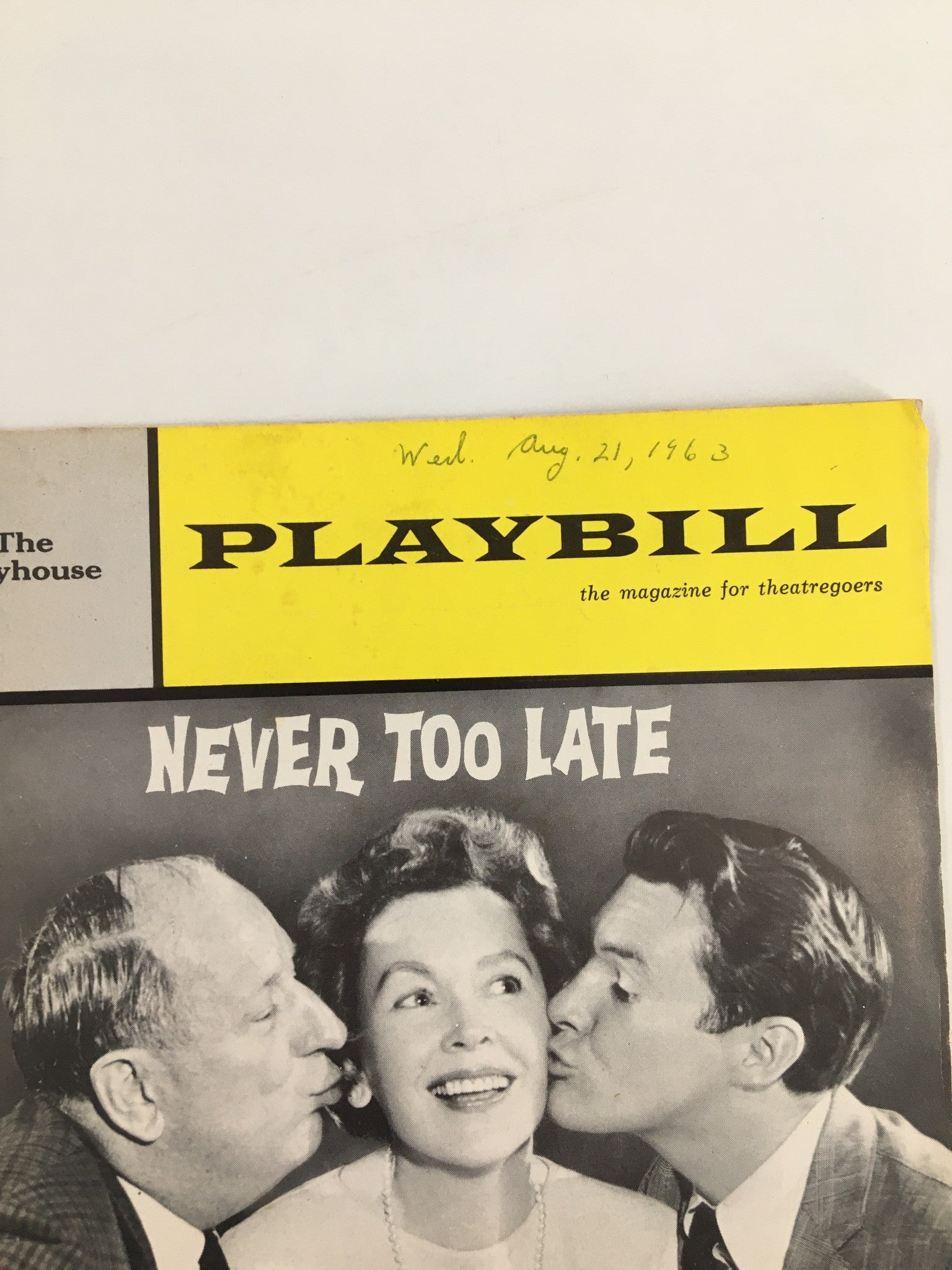 1963 Playbill The Playhouse Paul Ford, Maureen O'Sullivan in Never Too Late