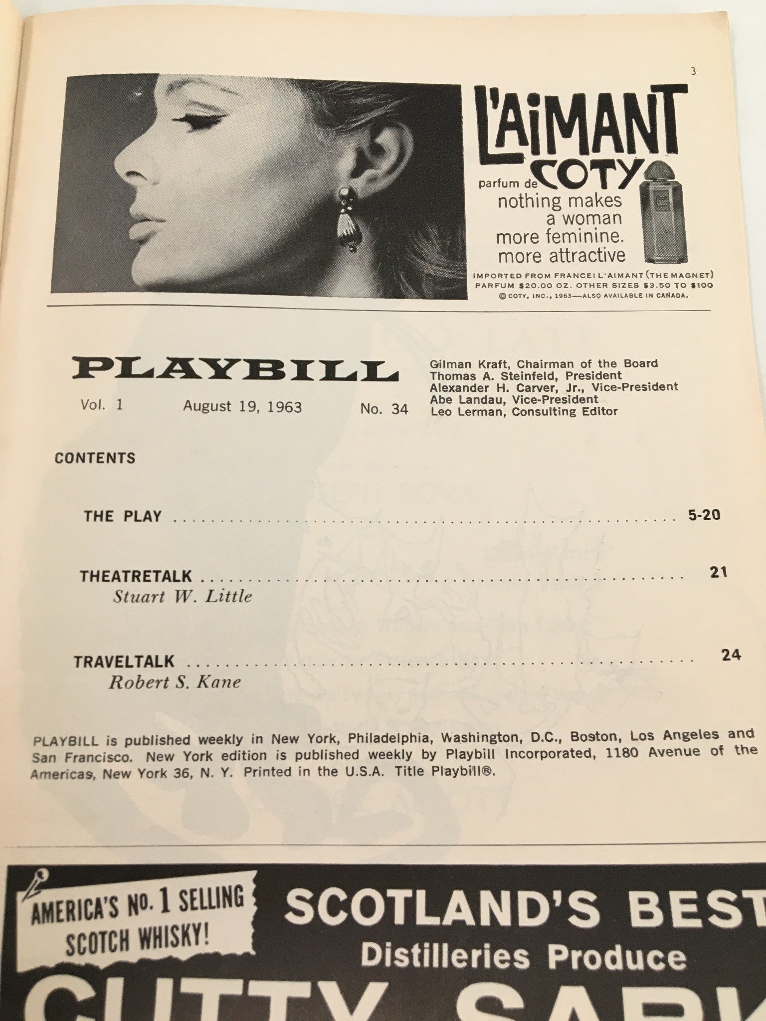 1963 Playbill The Playhouse Paul Ford, Maureen O'Sullivan in Never Too Late