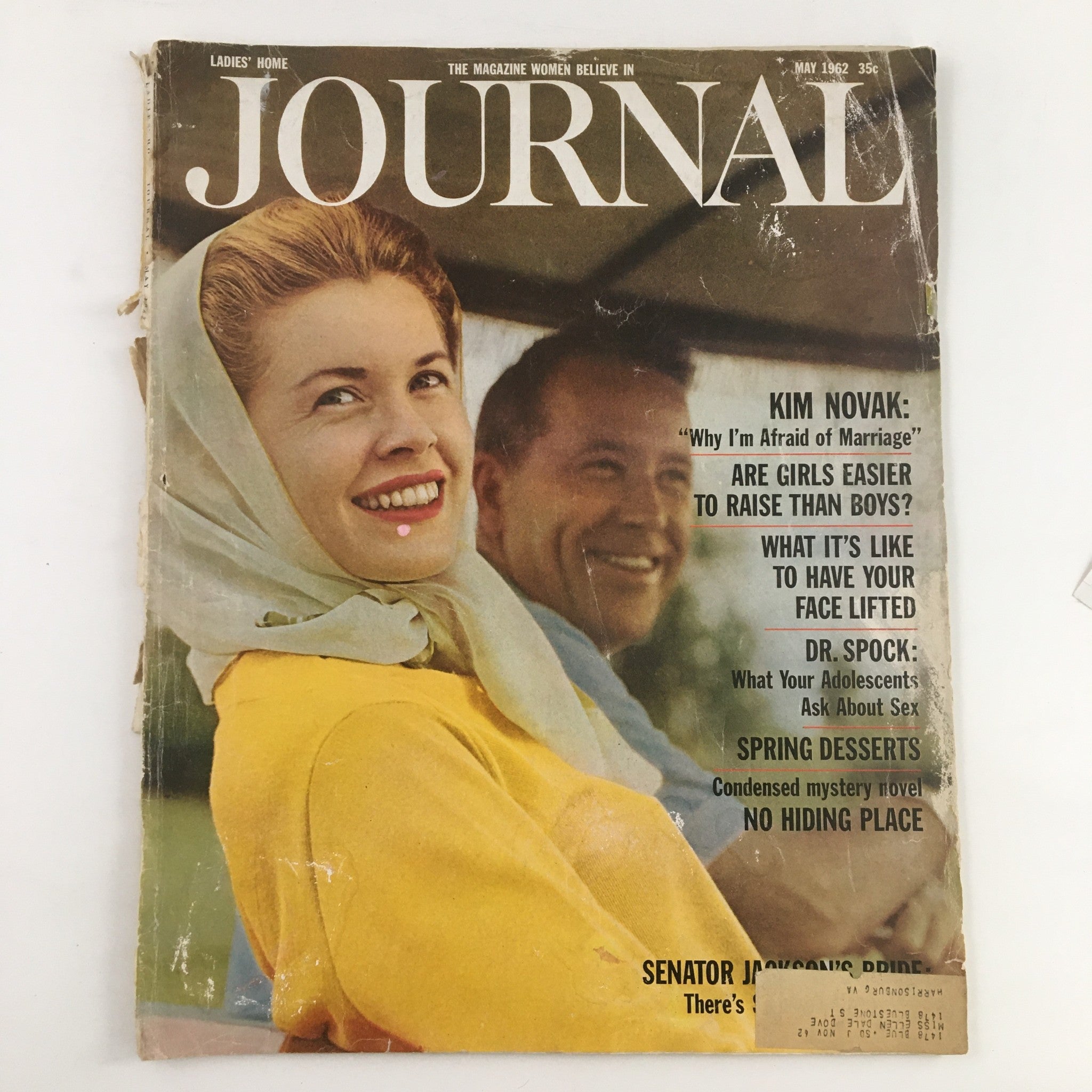 Ladies' Home Journal Magazine May 1962 Senator Jackson's Pride & Kim Novak