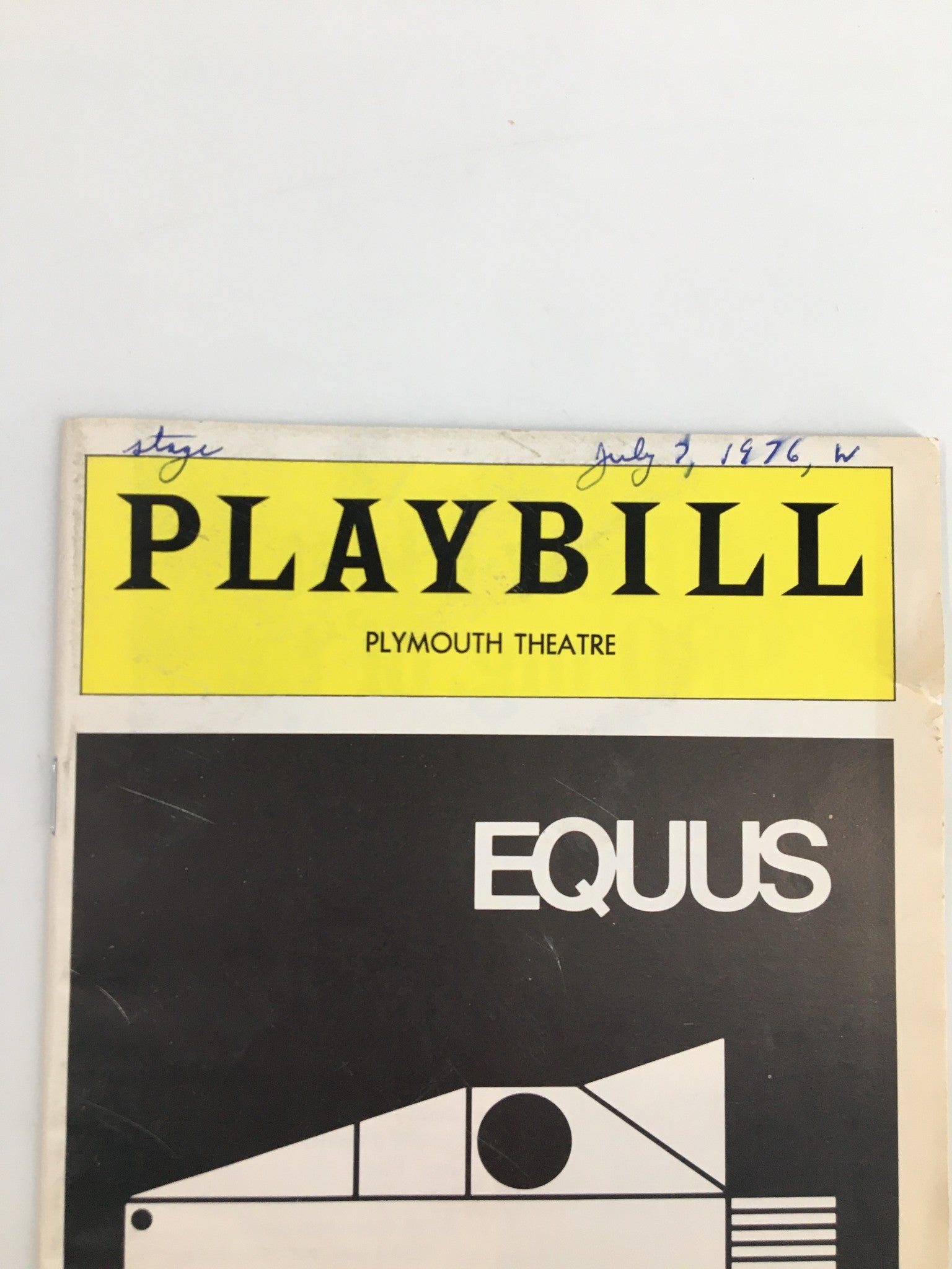 1976 Playbill Plymouth Theatre Anthony Perkins, Keith McDermott in Equus