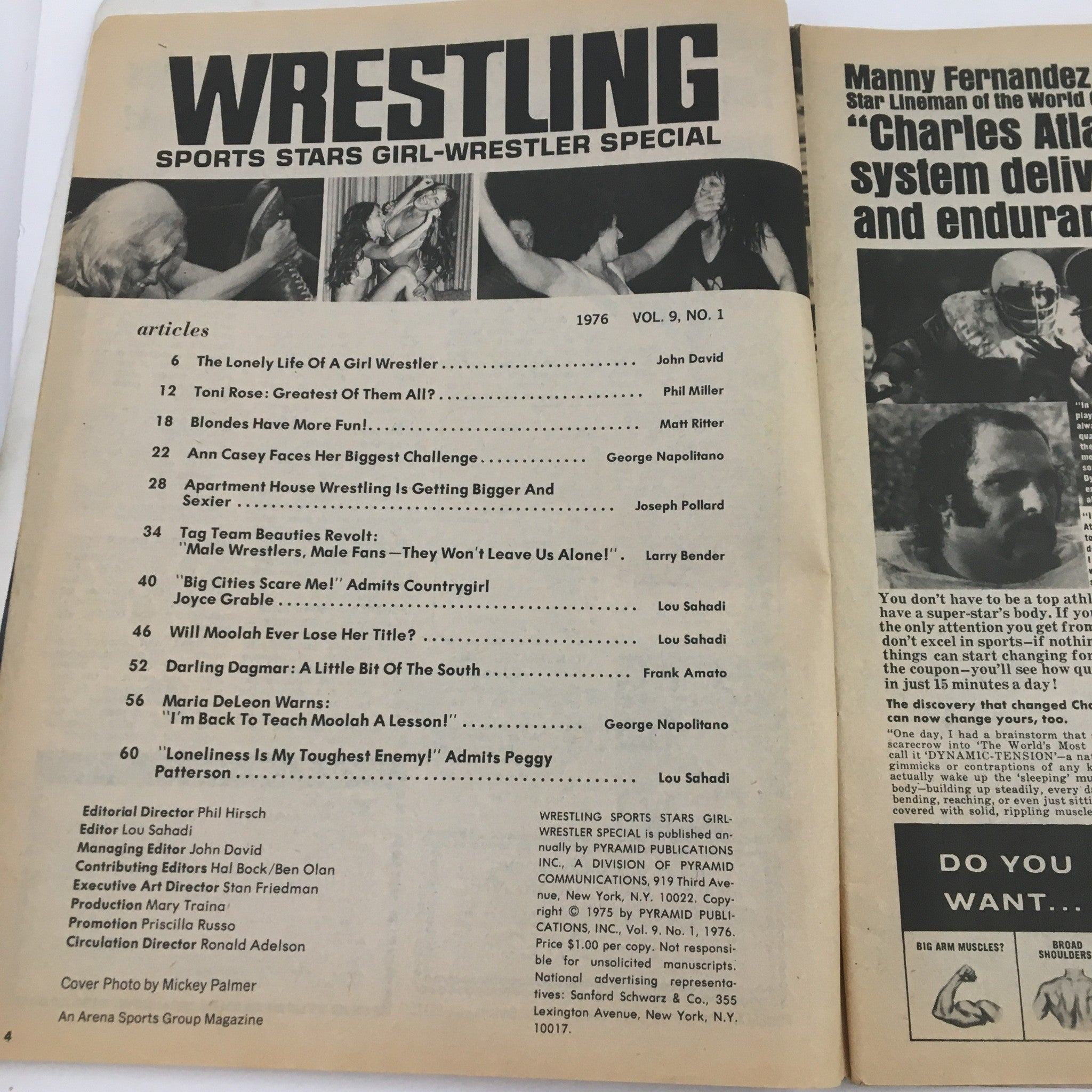 Wrestling Sports Star Girl-Wrestler Special 1976 Susan Green vs Moolah No Label