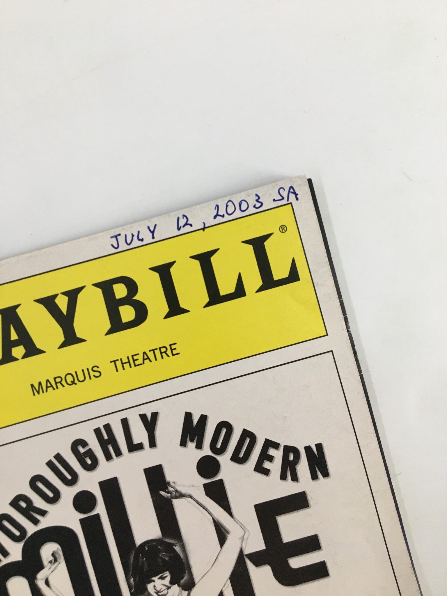 2003 Playbill Marquis Theatre Whoopi Goldberg in Thoroughly Modern Milllie