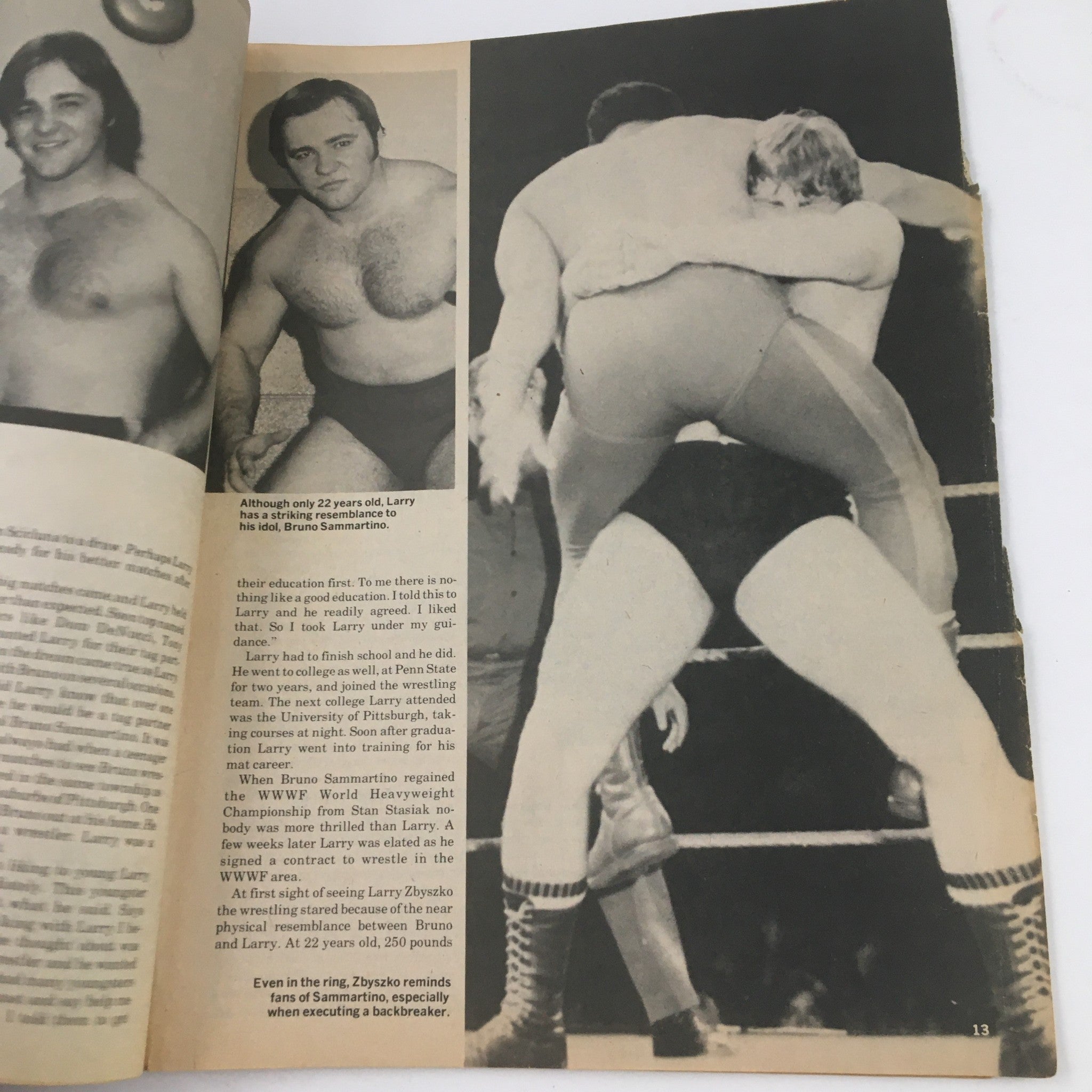 Wrestling Sports Stars Magazine February 1975 Gorilla Moonson, Bruno Sammartino