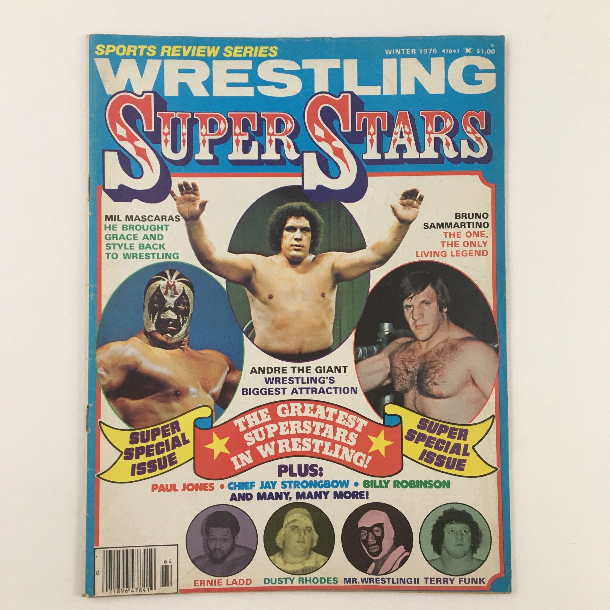 Wrestling Super Stars Magazine Winter 1976 Andre the Giant & Bruno Sammartino