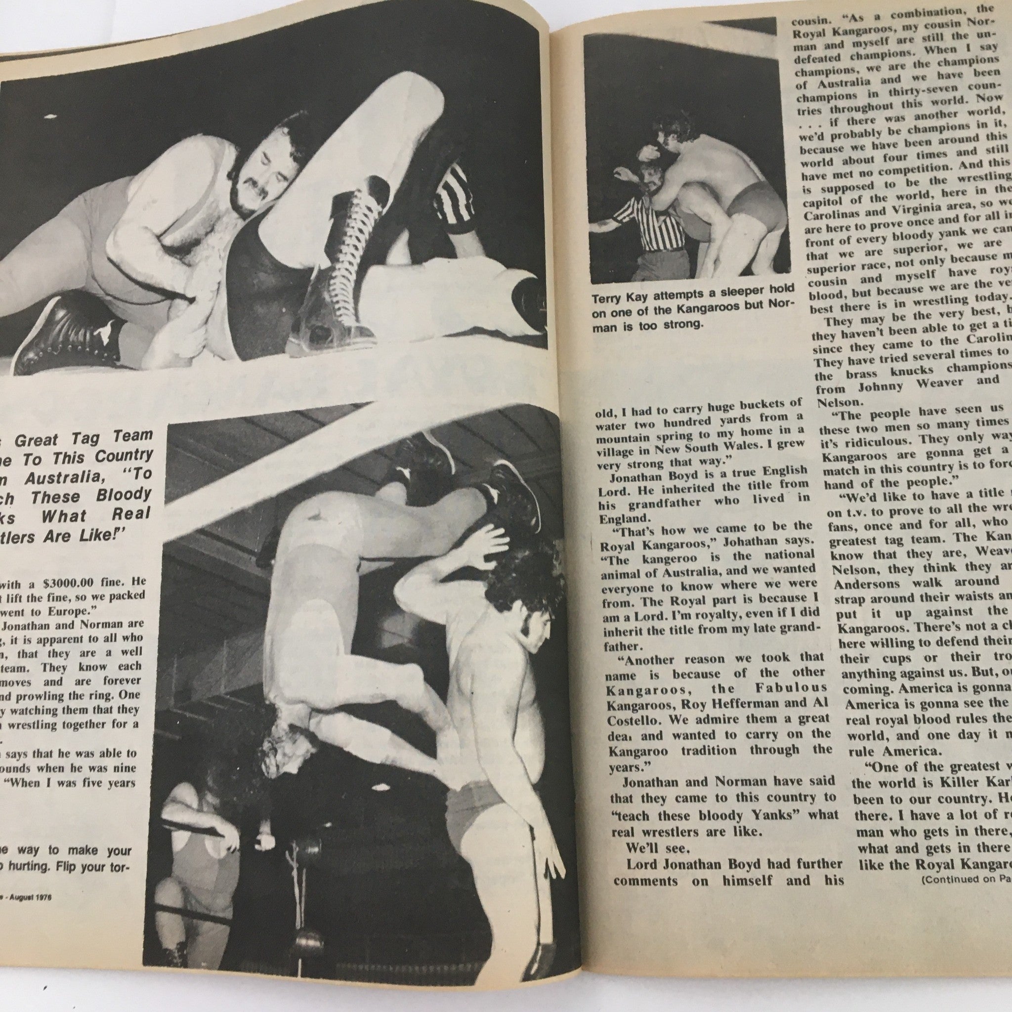 Wrestling Revue Magazine August 1976 Muhammad Ali vs. Antonio Inoki No Label