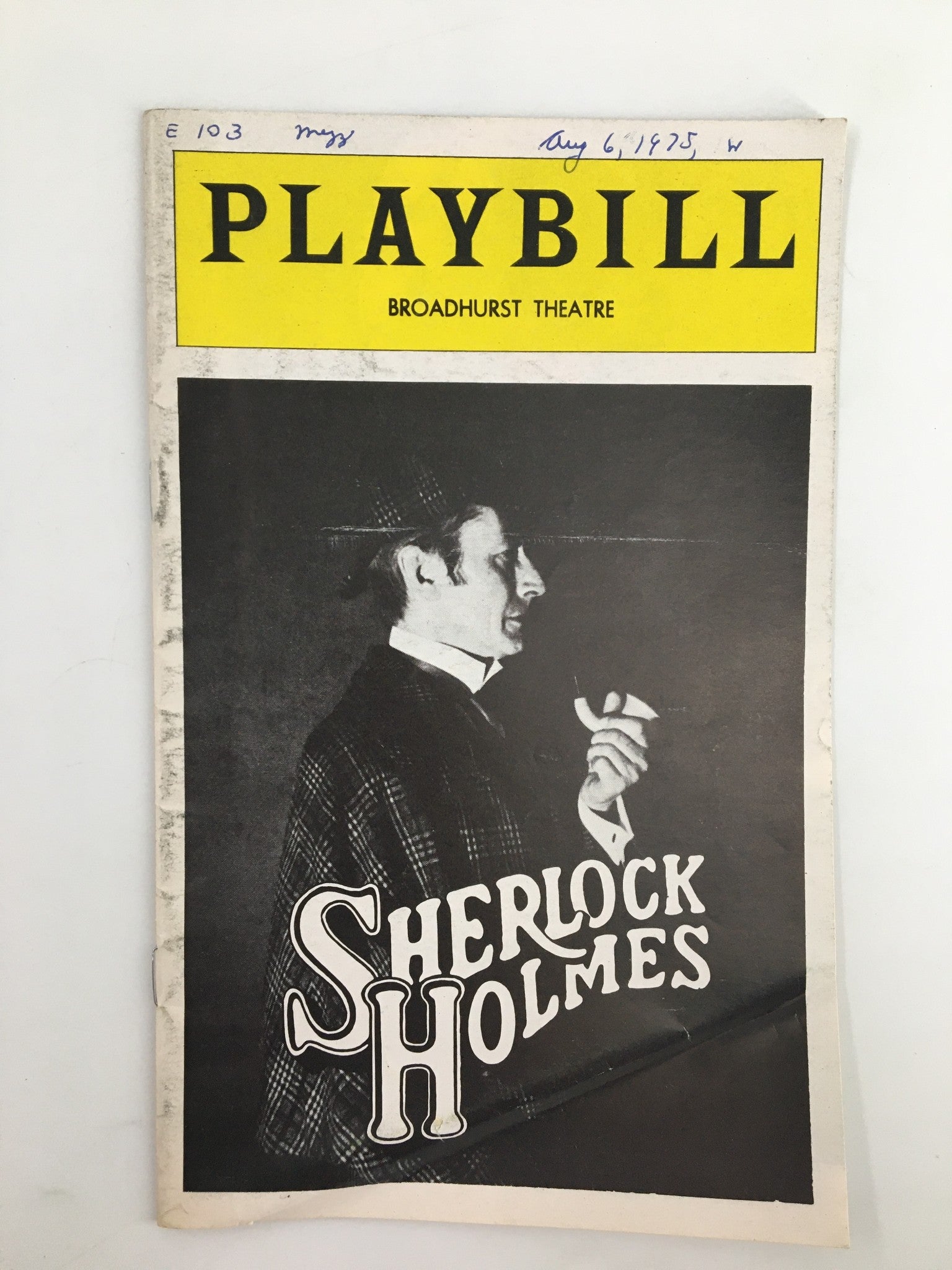 1975 Playbill Broadhurst Theatre John Neville in Sherlock Holmes