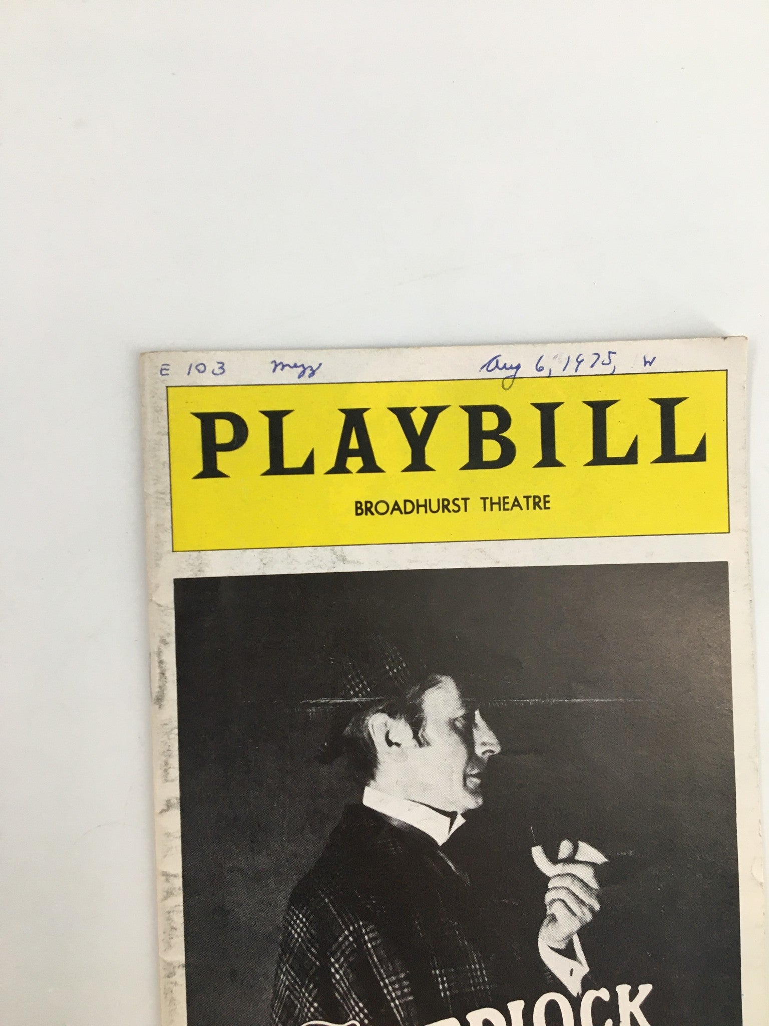 1975 Playbill Broadhurst Theatre John Neville in Sherlock Holmes