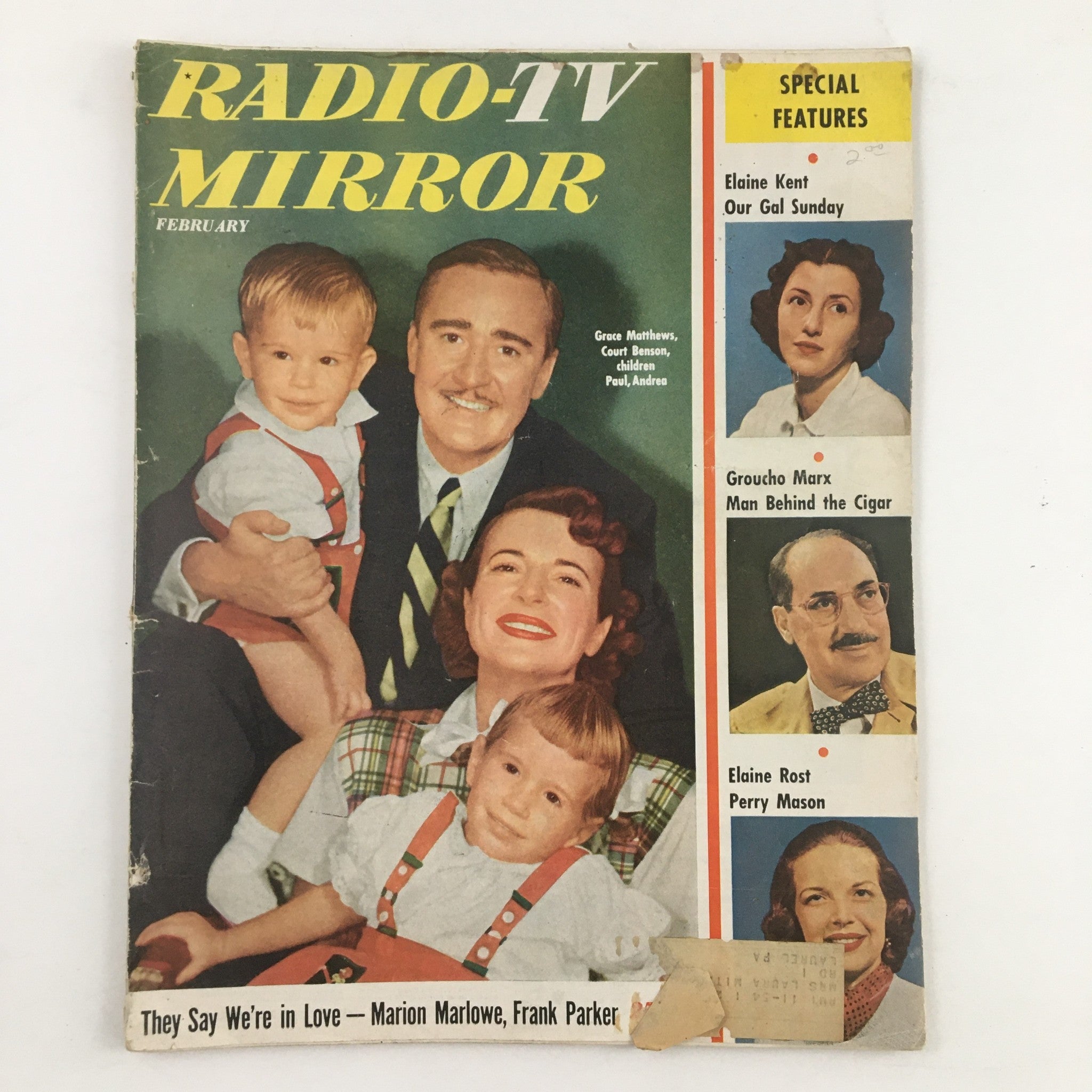 Radio TV Mirror Magazine February 1953 Grace Mathews, Court Benson, Paul, Andrea