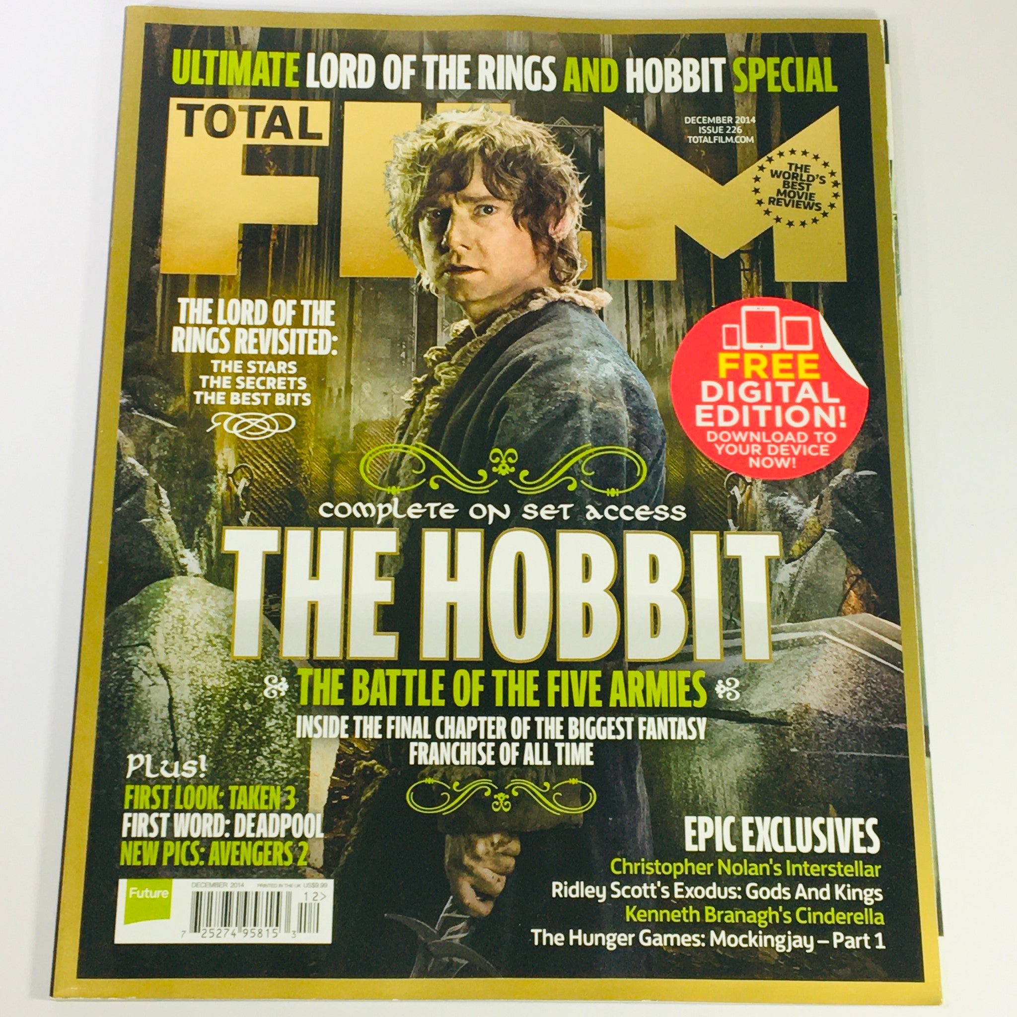 Total Film Magazine December 2014 #226 - Martin Freeman in The Hobbit UK Import