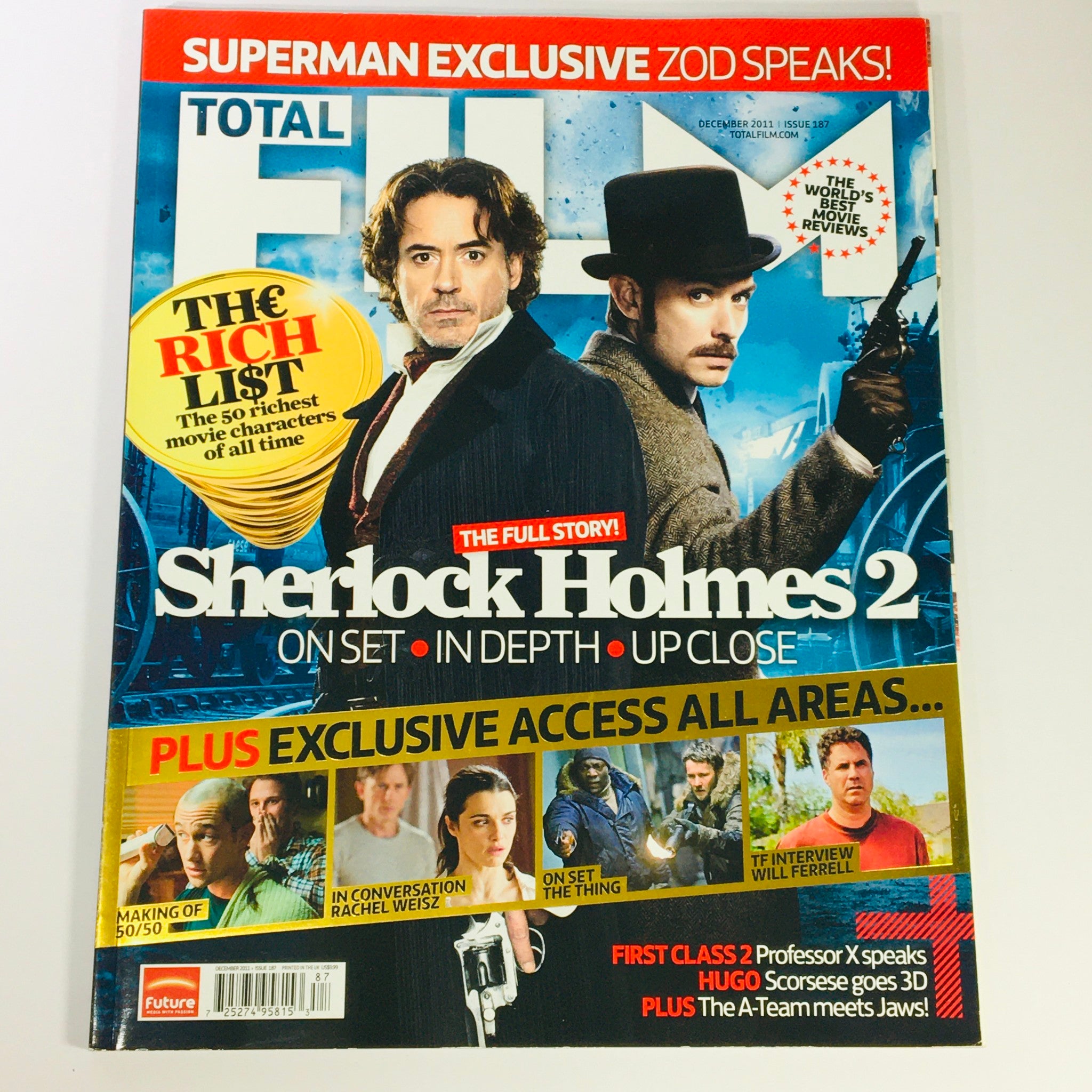 Total Film Magazine December 2011 #187 - Robert Downey Jr is Sherlock UK Import