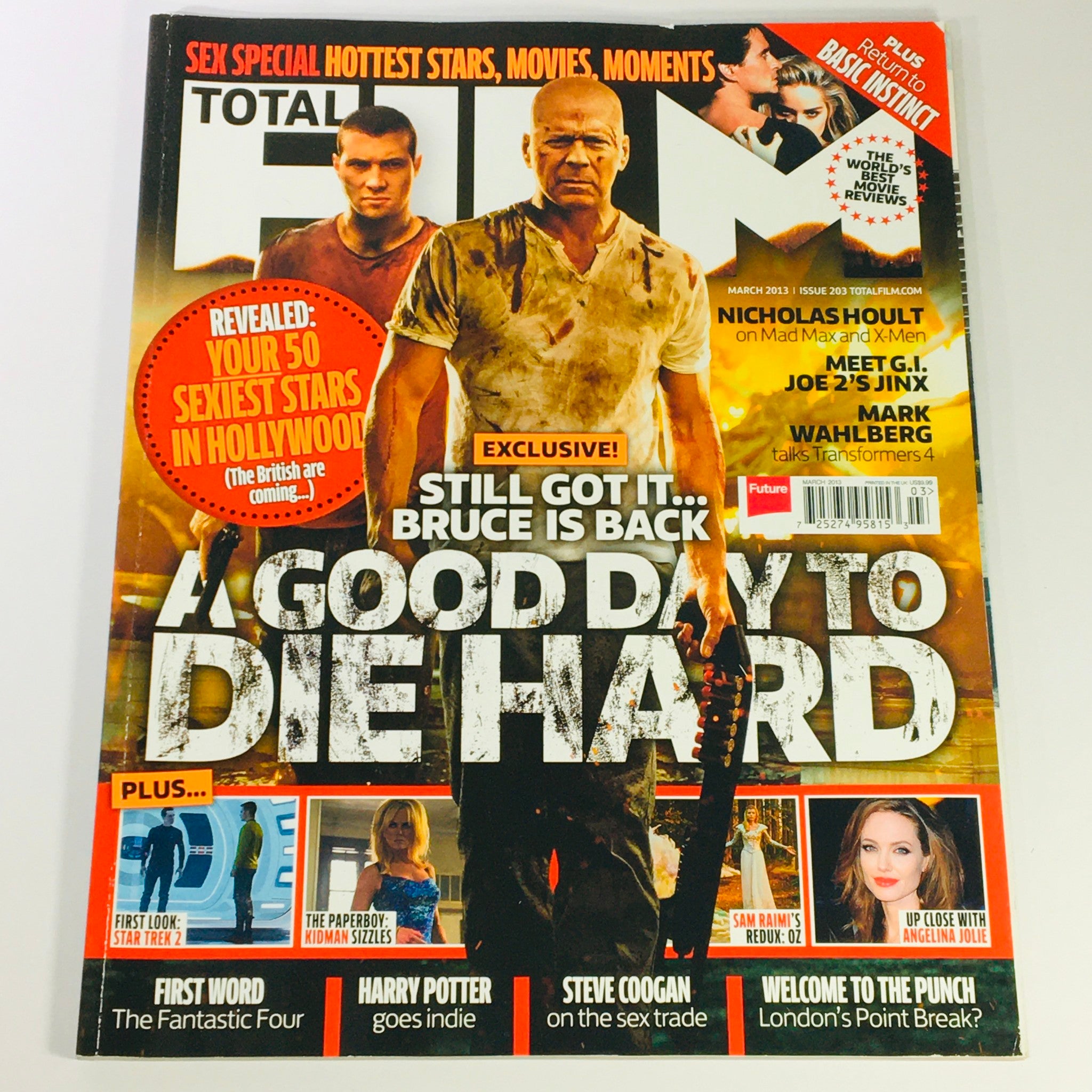 Total Film Magazine March 2013 #203 - Bruce Willis and Jai Courtney UK Import