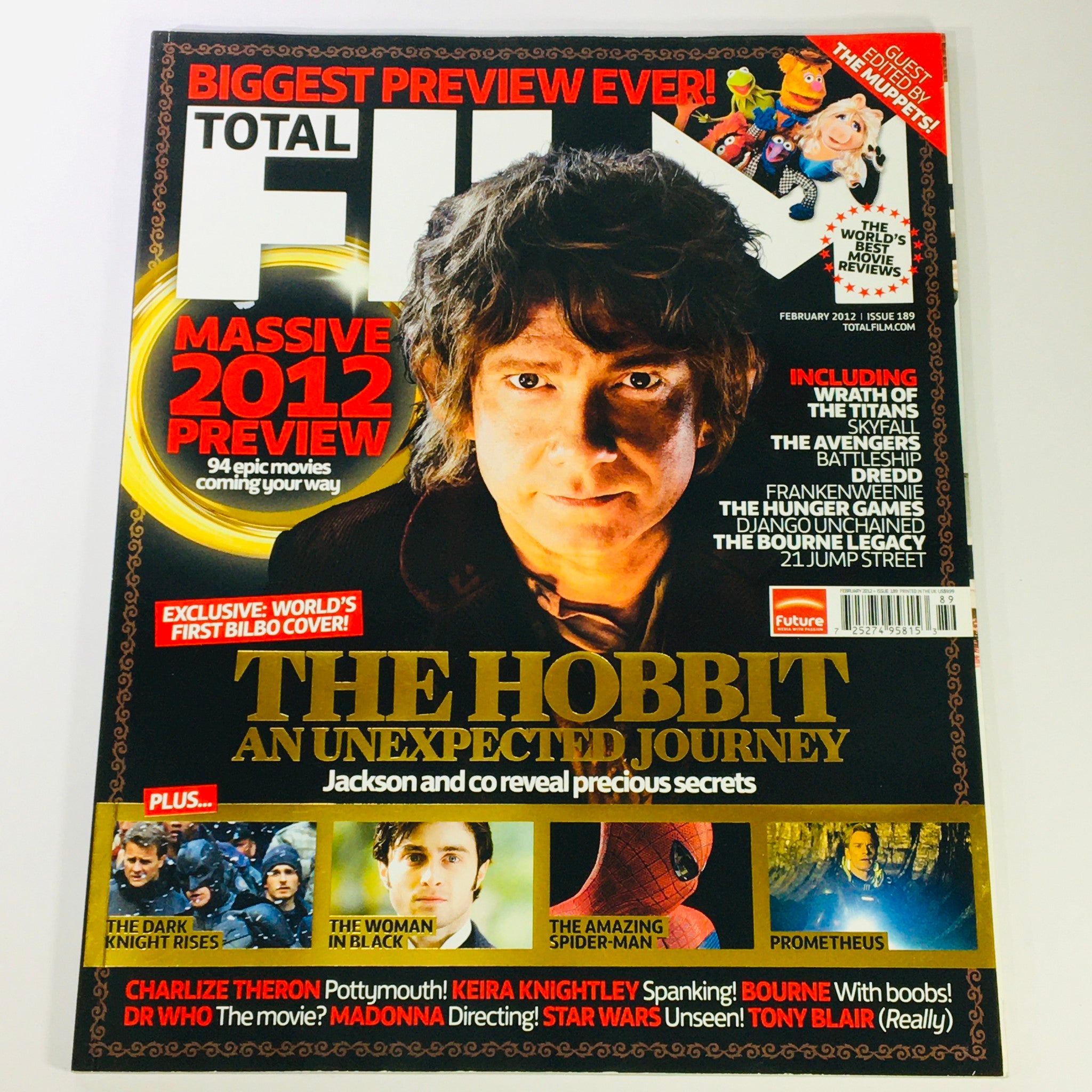 Total Film Magazine February 2012 #189 Martin Freeman, Andrew Garfield UK Import