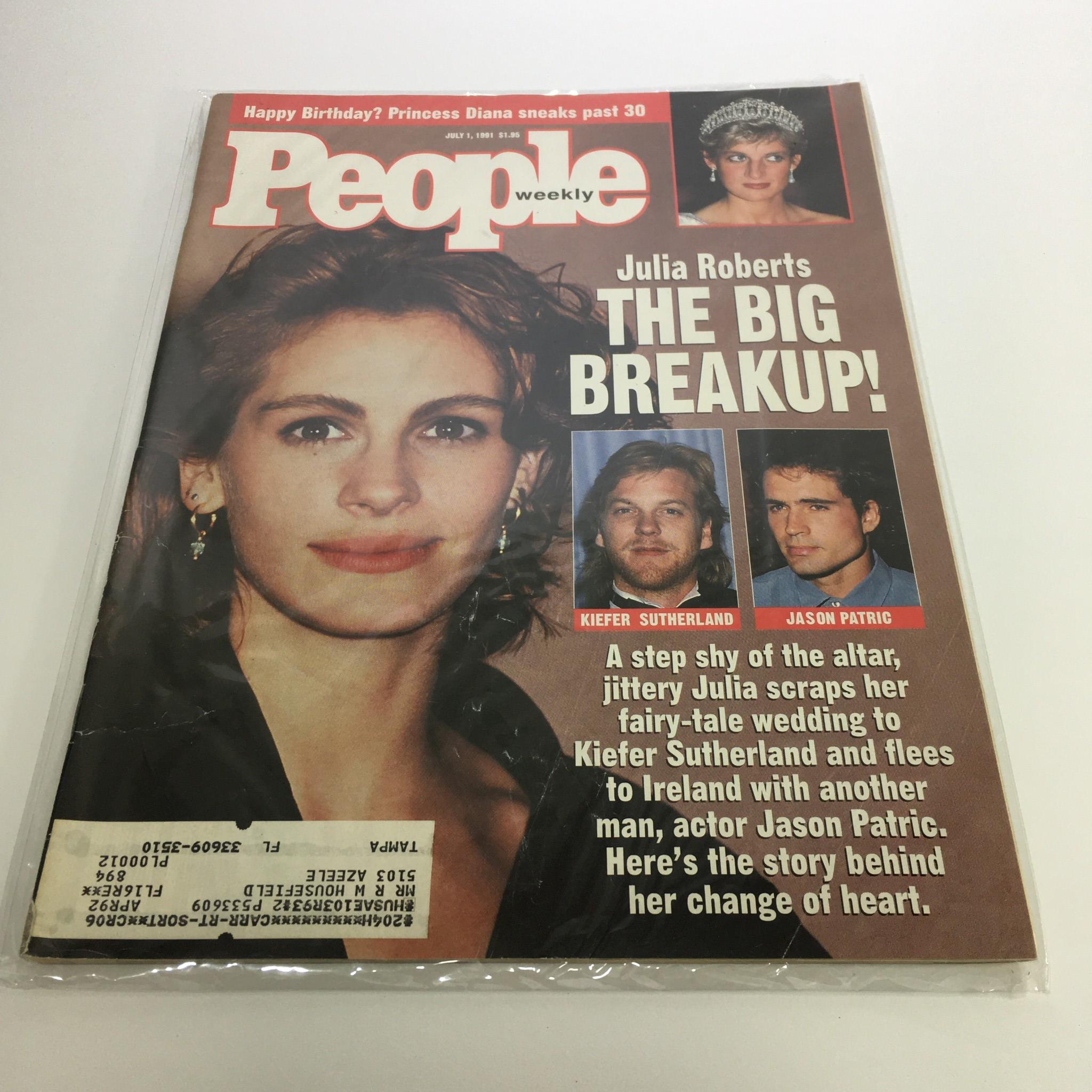 People Magazine July 1 1991 Julia Roberts' Big Breakup & Princess Diana Feature