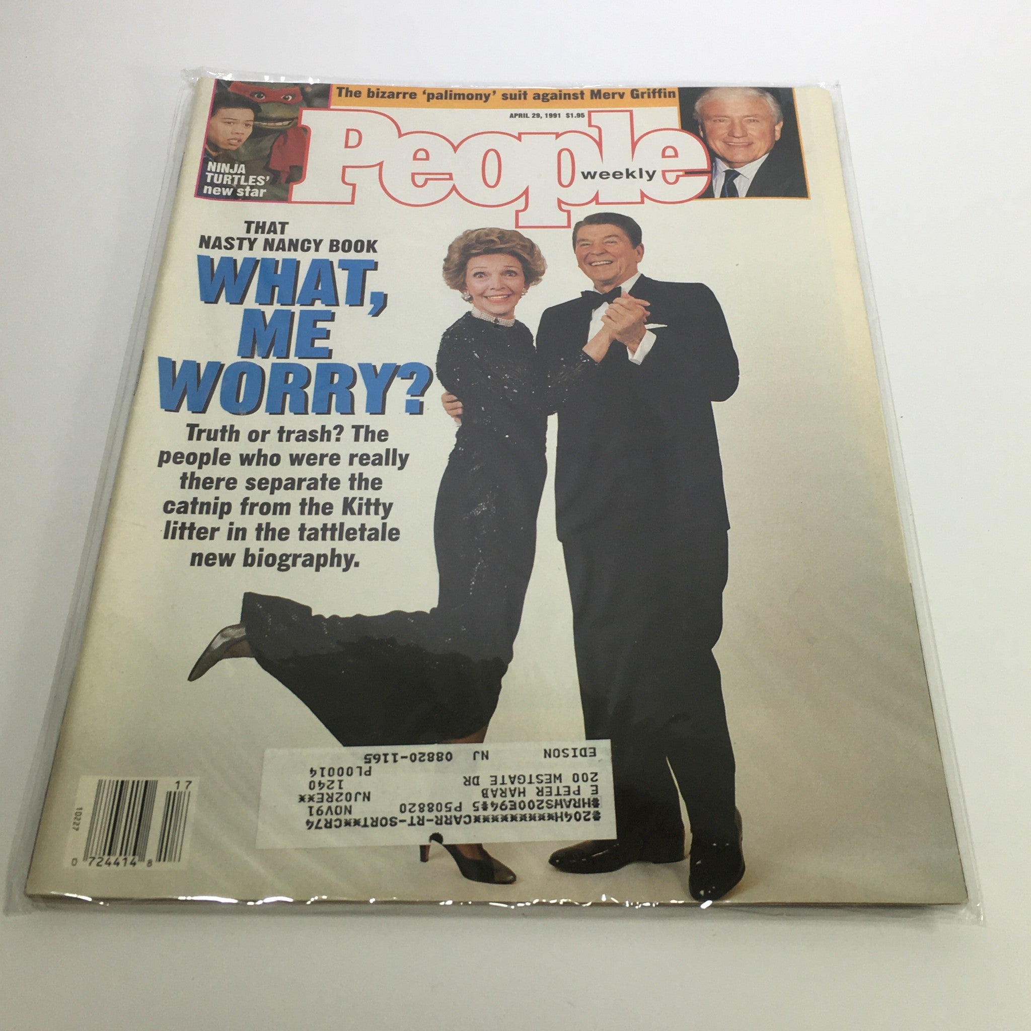 People Magazine April 29 1991 Nancy & Ronald Reagan Merv Griffin Stephen Baldwin