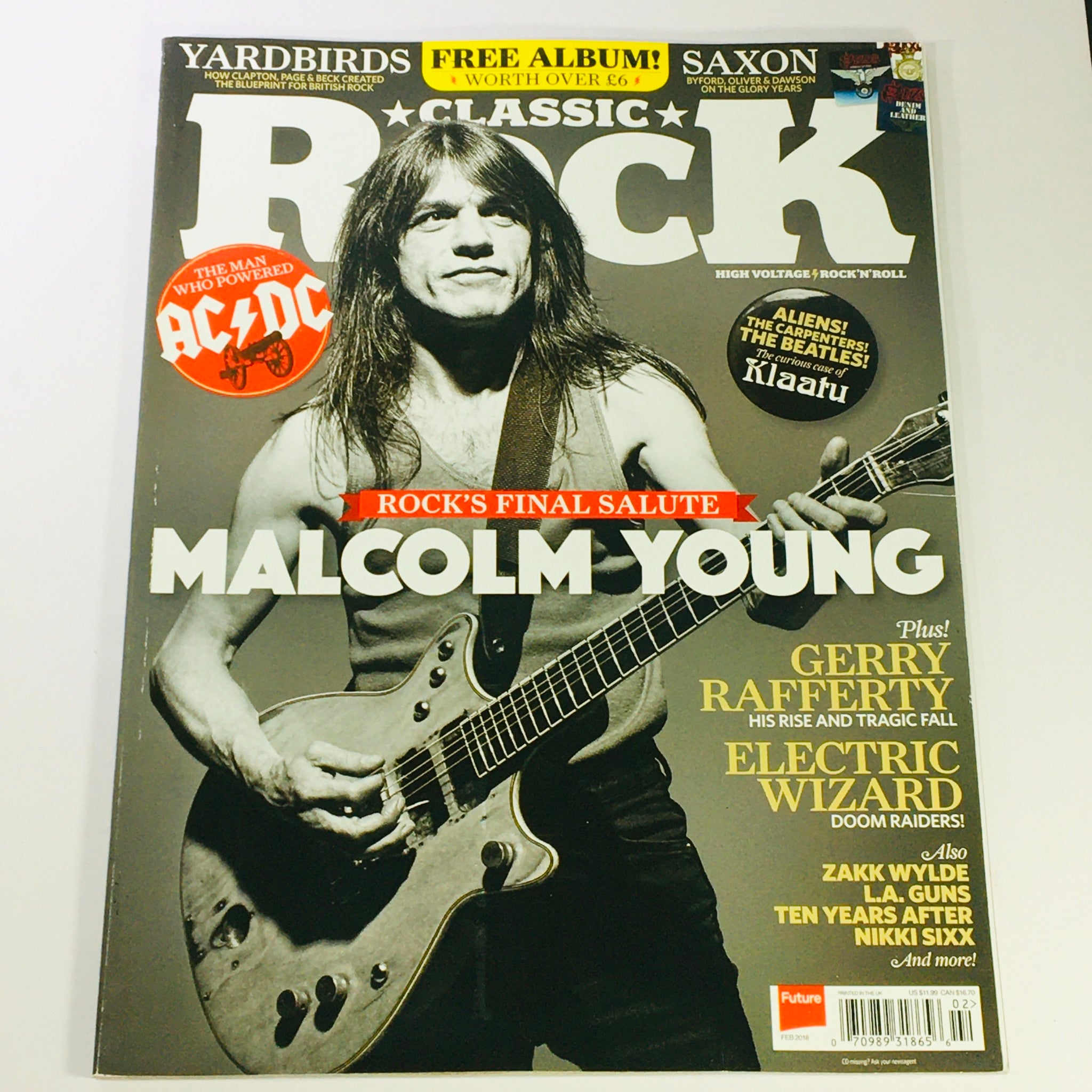 Classic Rock Magazine February 2018 #245 Malcolm Young, The Yardbirds UK Import