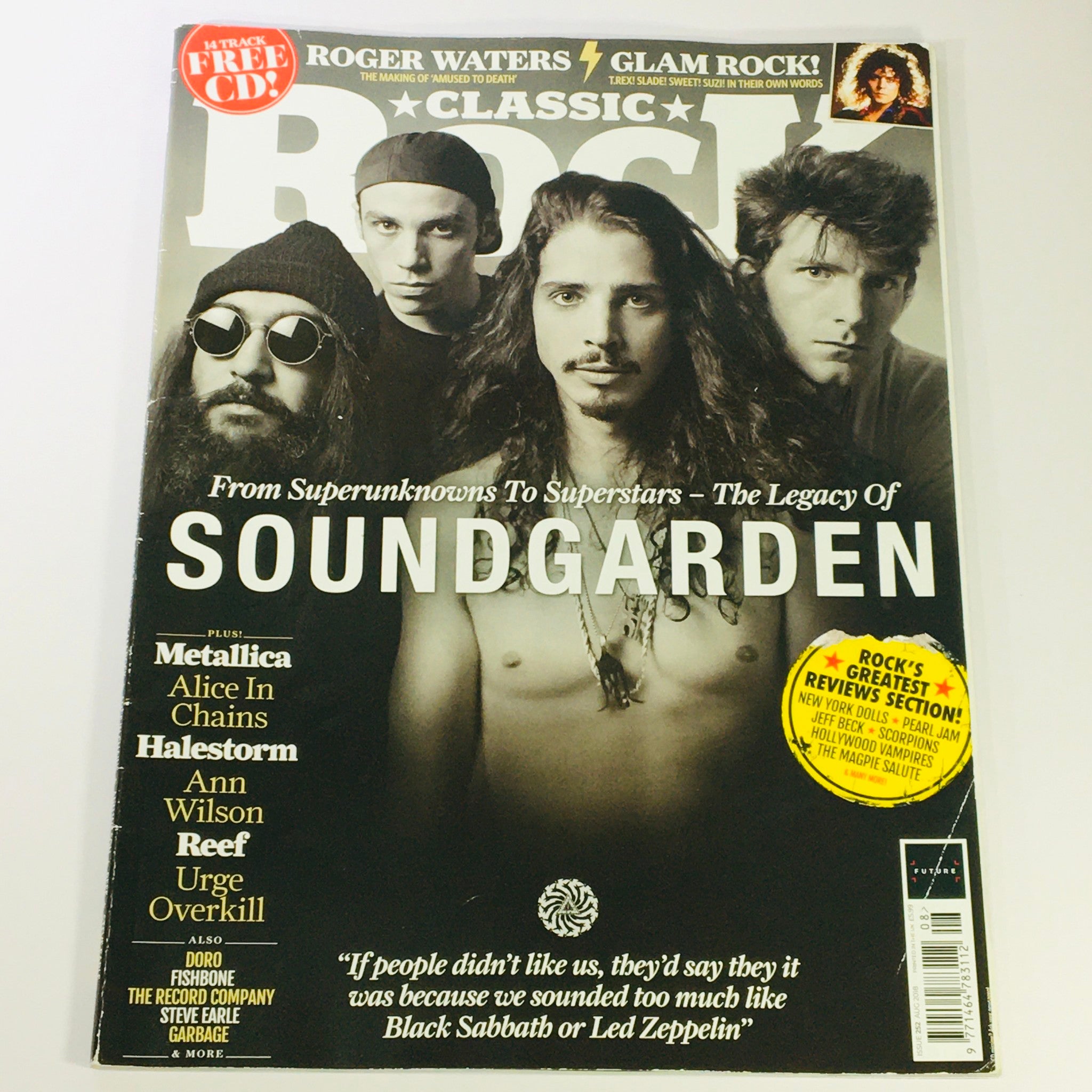 Classic Rock Magazine August 2018 #252 Soundgarden, Roger Waters, Reef UK Import