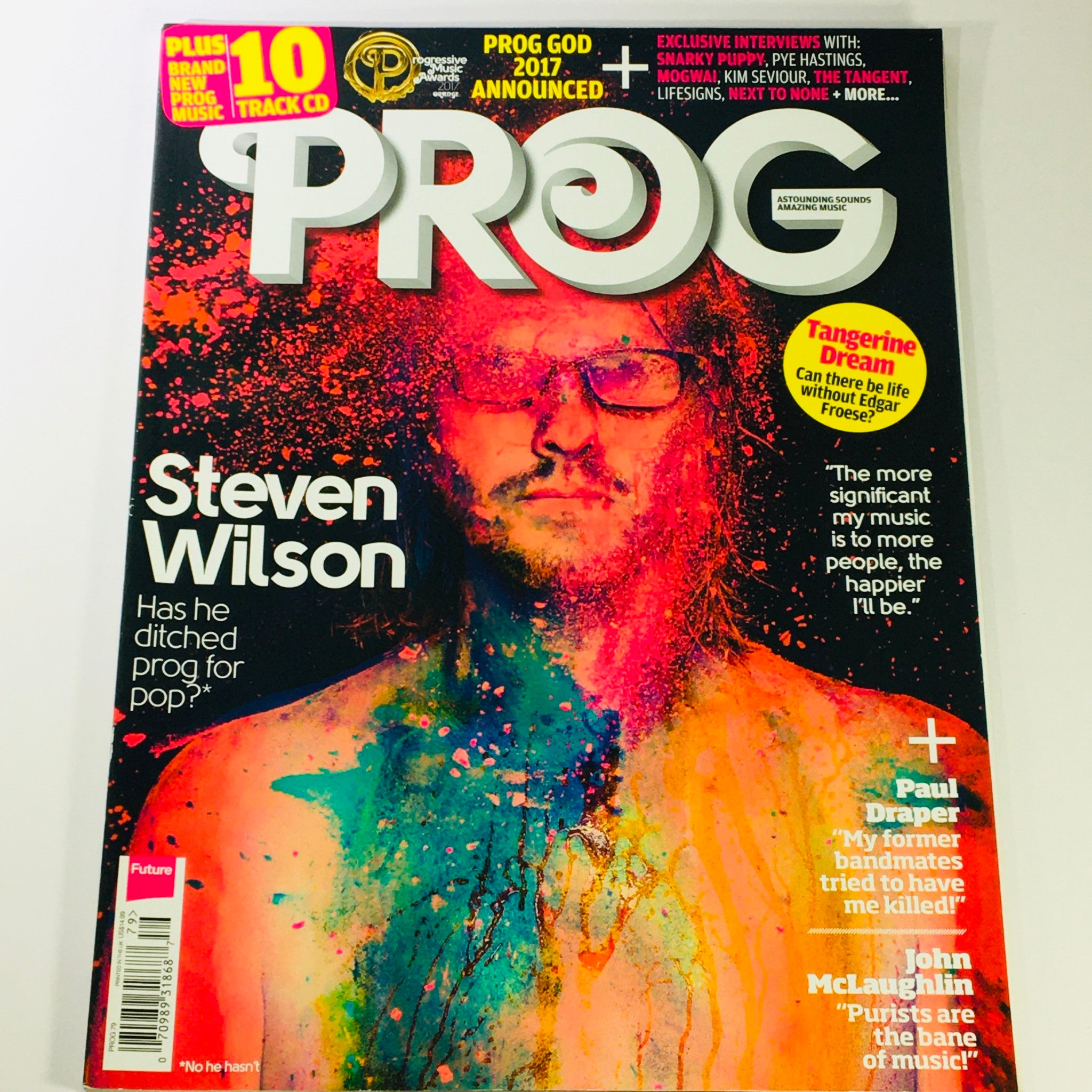 Prog Music Magazine August 2017 #79 Steven Wilson, Paul Draper UK Import