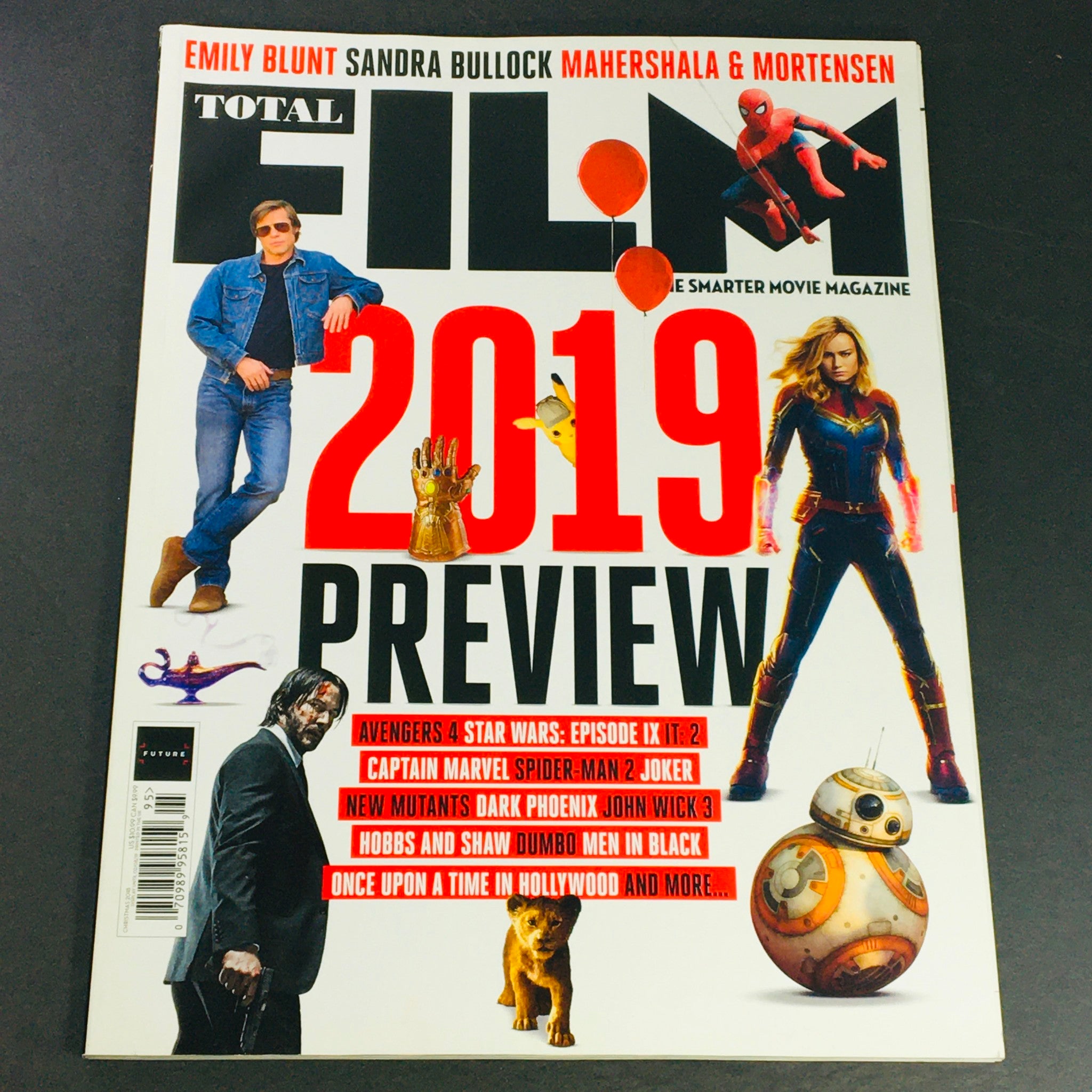 Total Film Magazine Christmas 2018 #280 Brad Pitt, Keanu Reeves UK Import