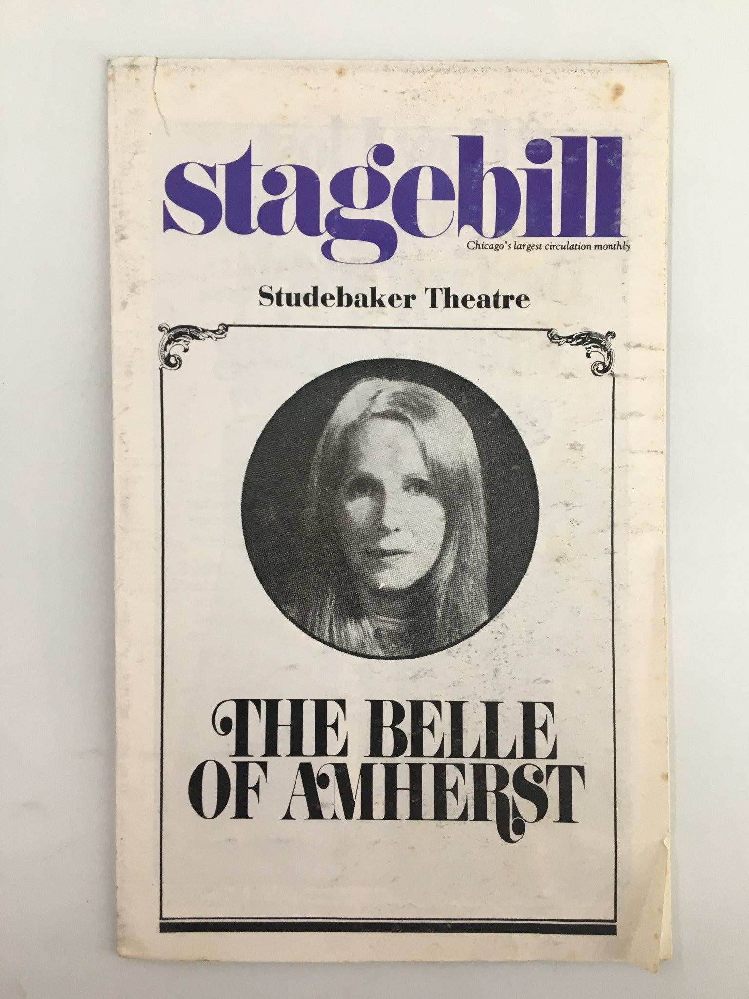 1976 Stagebill Studebaker Theatre Emily Dickinson in The Belle of Amherst