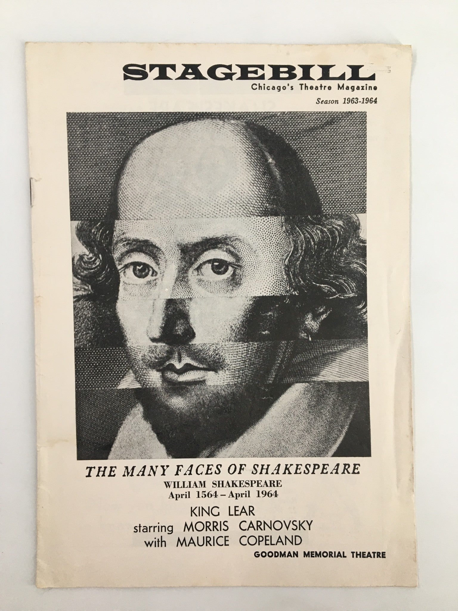 1964 Stagebill The Goodman Theatre King Lear The Many Faces of Shakespeare