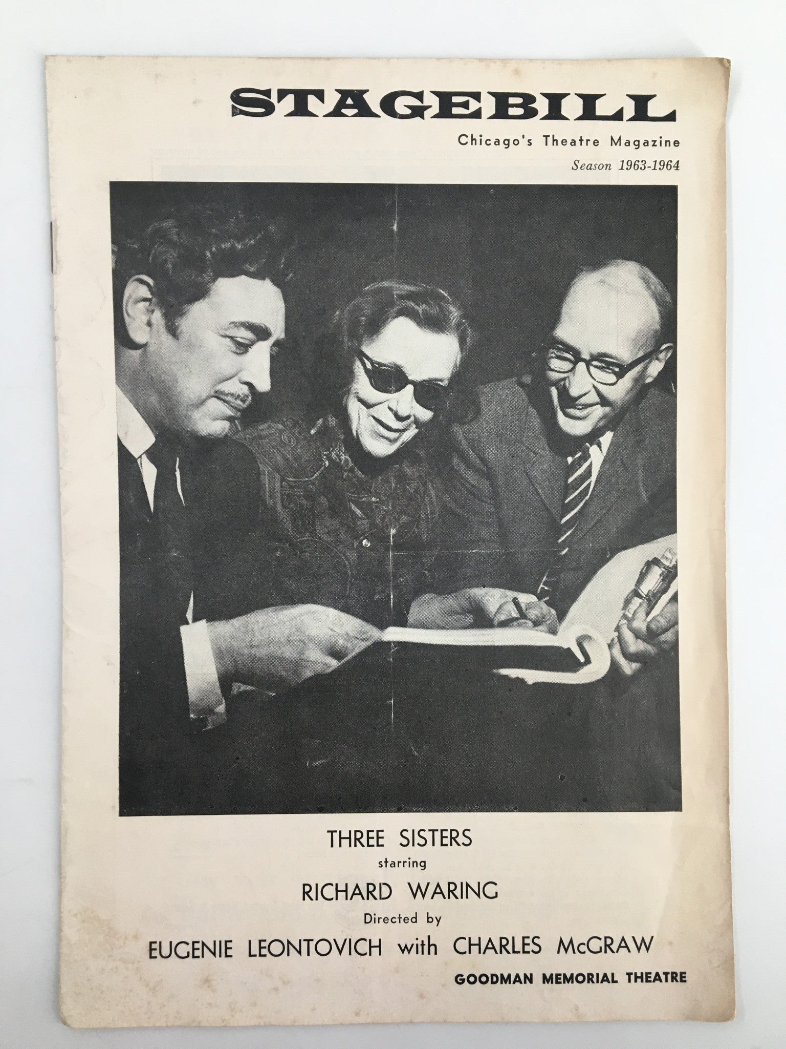 1963 Stagebill The Goodman Theatre Richard Waring in Three Sisters