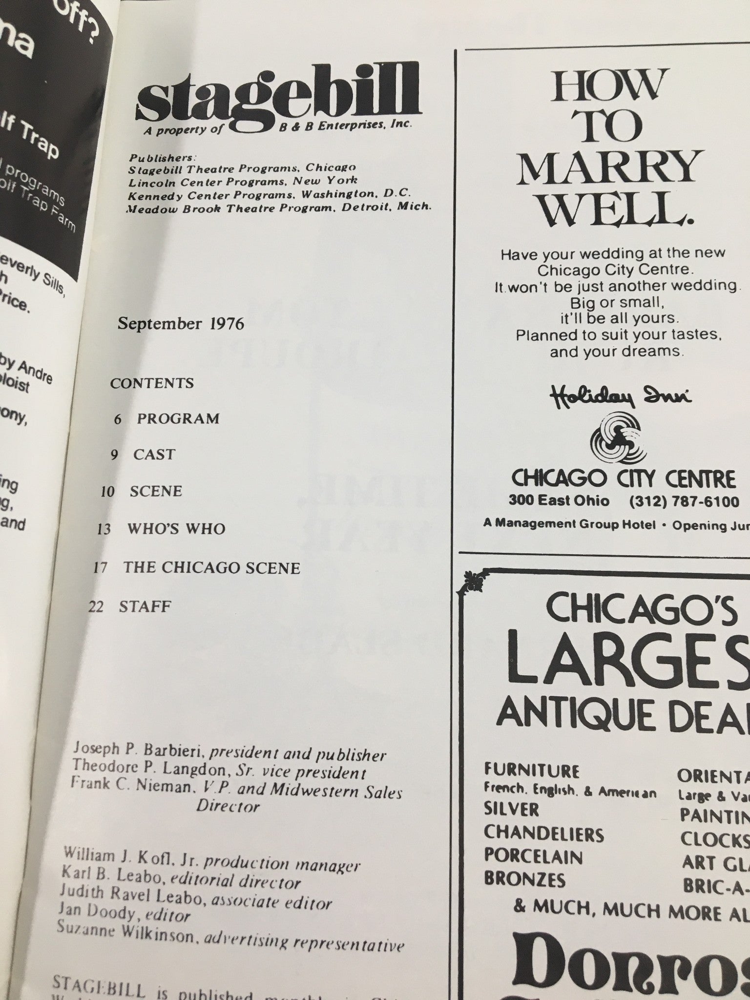 1976 Stagebill Blackstone Theatre Barbara Rush in Same Time, Next Year