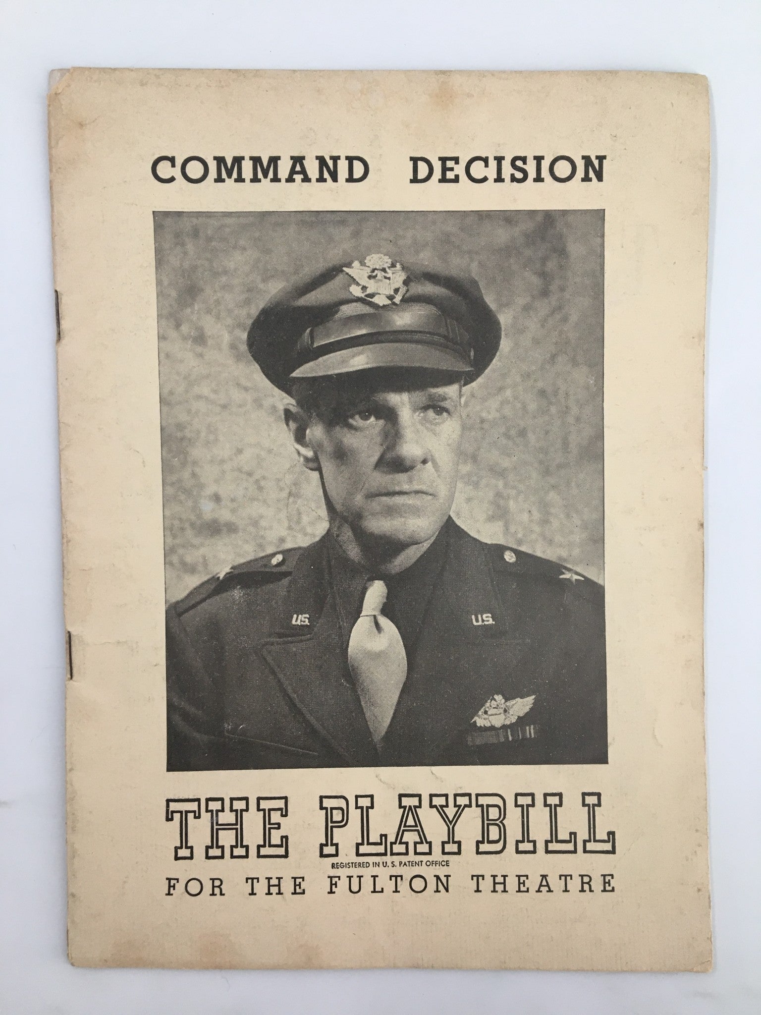 1948 Playbill Fulton Theatre Paul Kelly, Jay Fassett in Command Decision