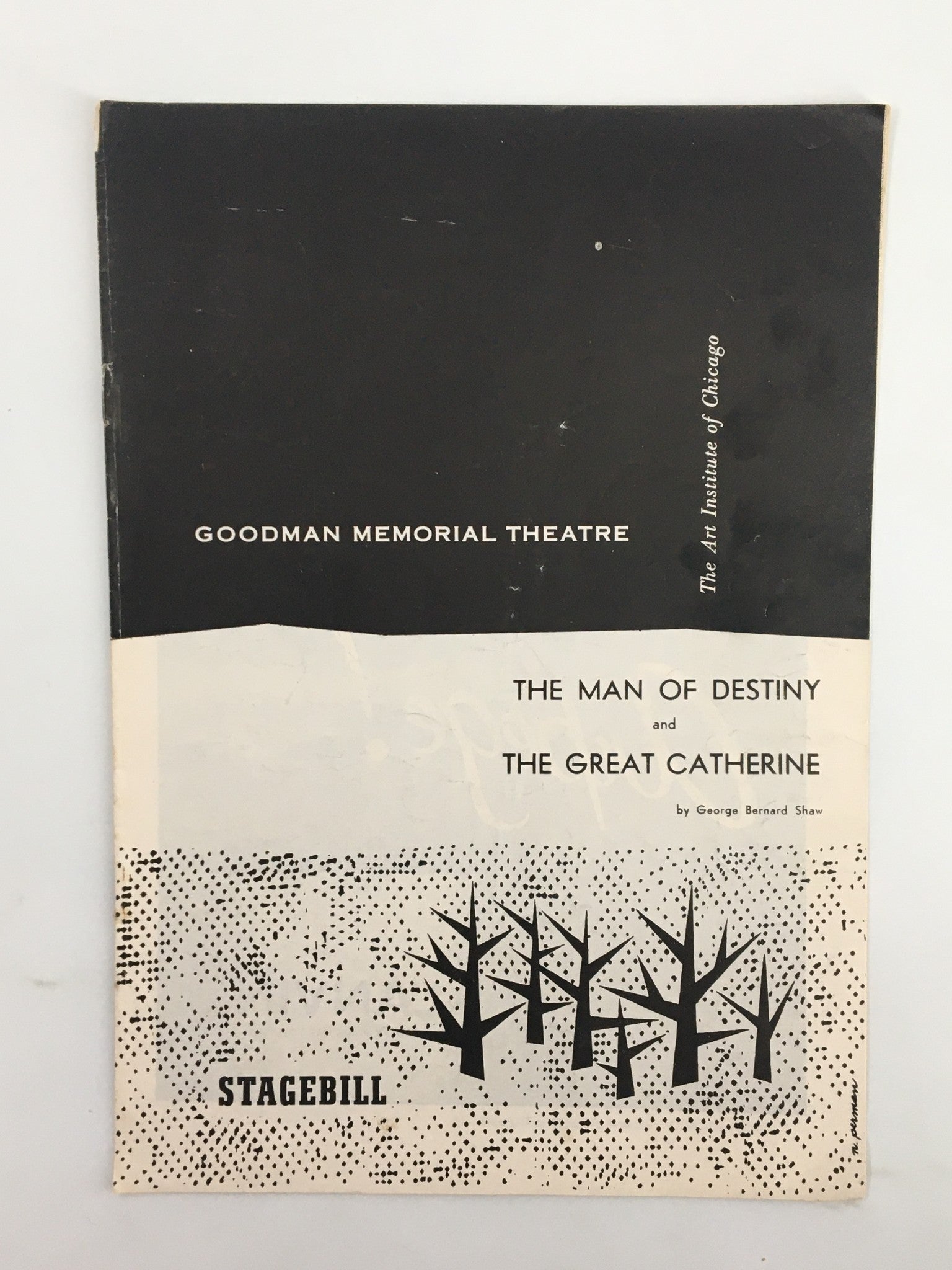 1958 Stagebill The Goodman Theatre The Man of Destiny & The Great Catherine