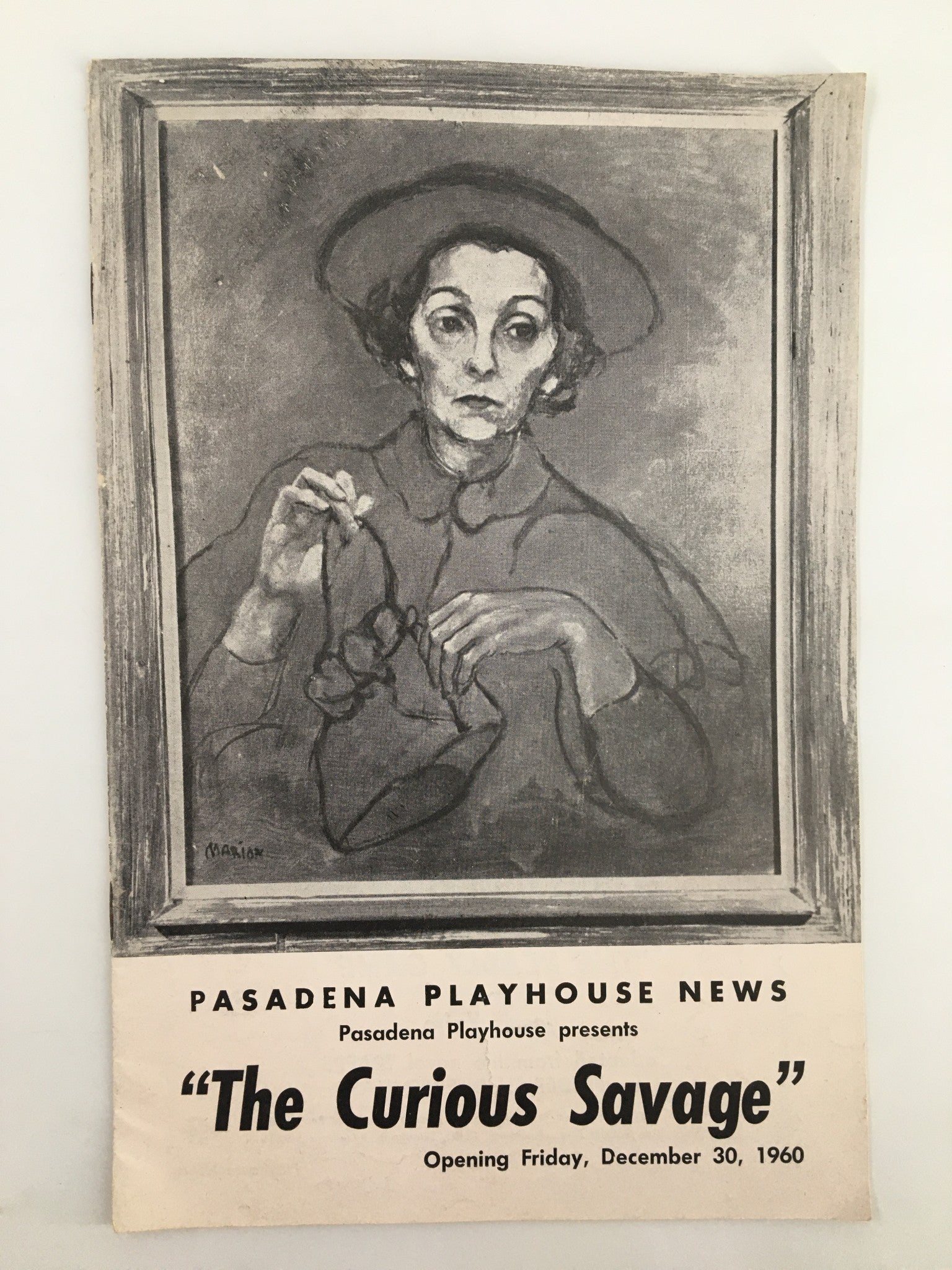 1960 Pasadena Playhouse Zasu Pitts in The Curious Savage by John Patrick