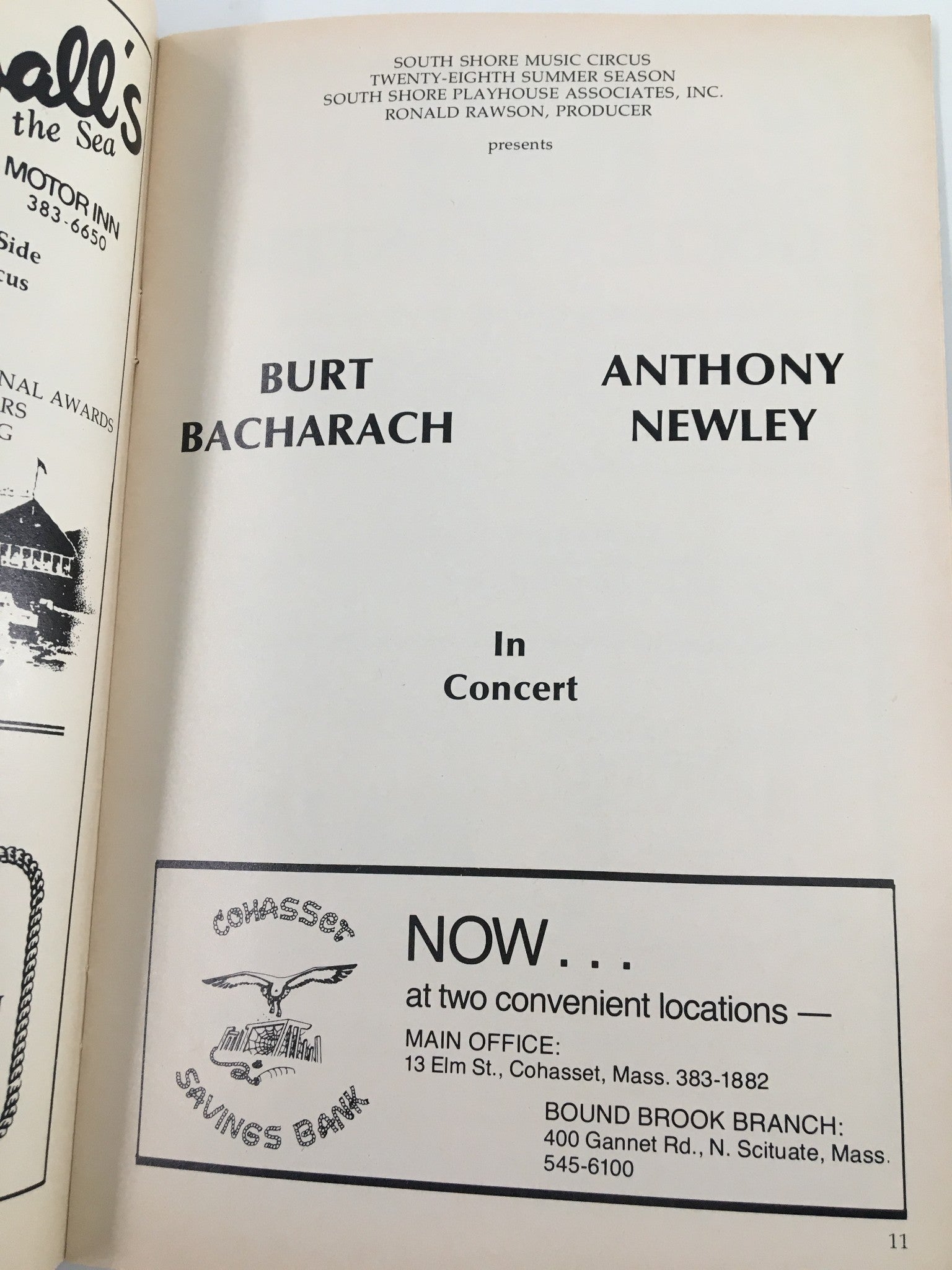 1978 South Shore Music Circus Tony Bennett Sings with Michael Legrand