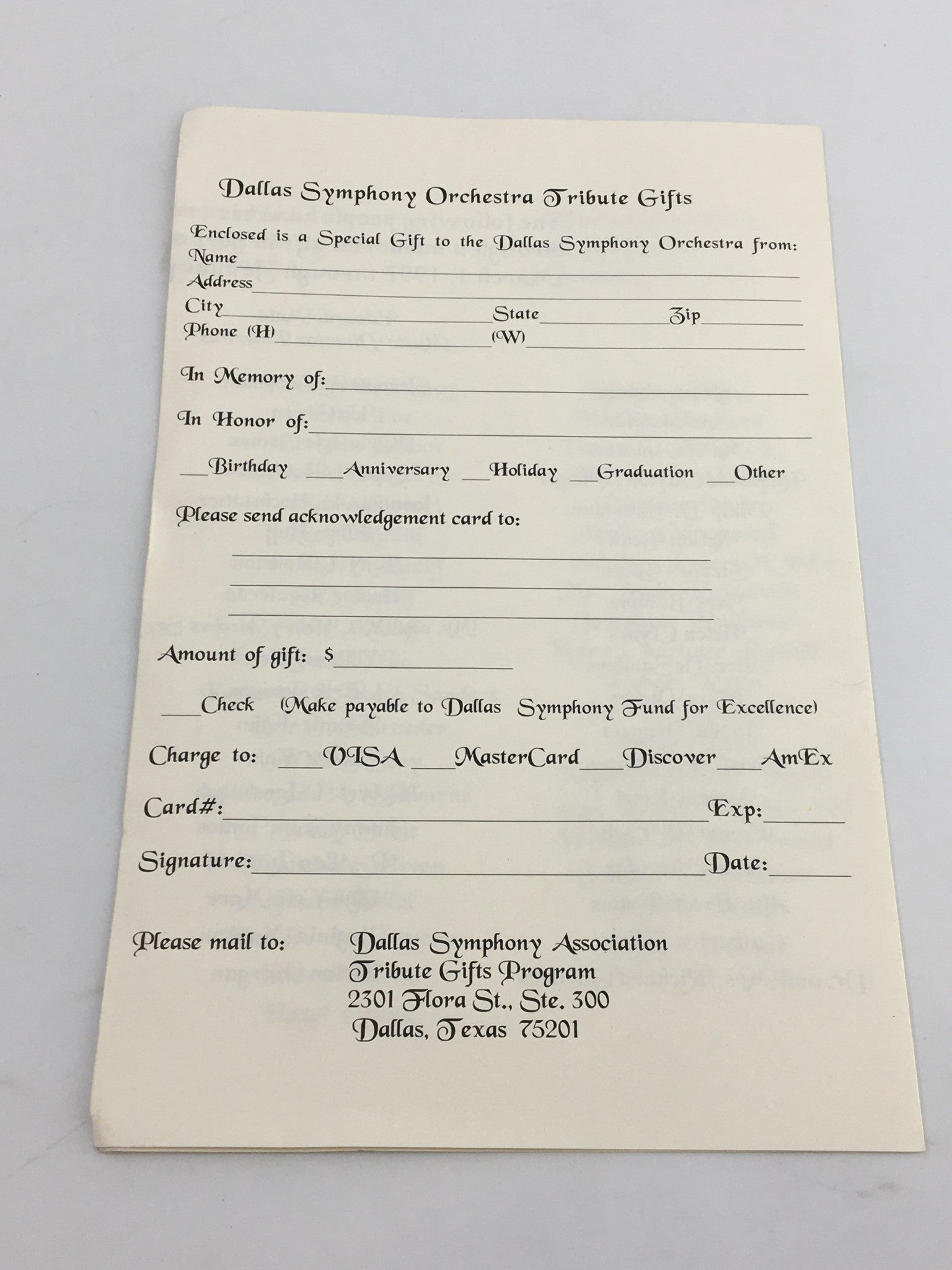 1998 Morton H. Meyerson Symphony Center The Annual Memorial Concert