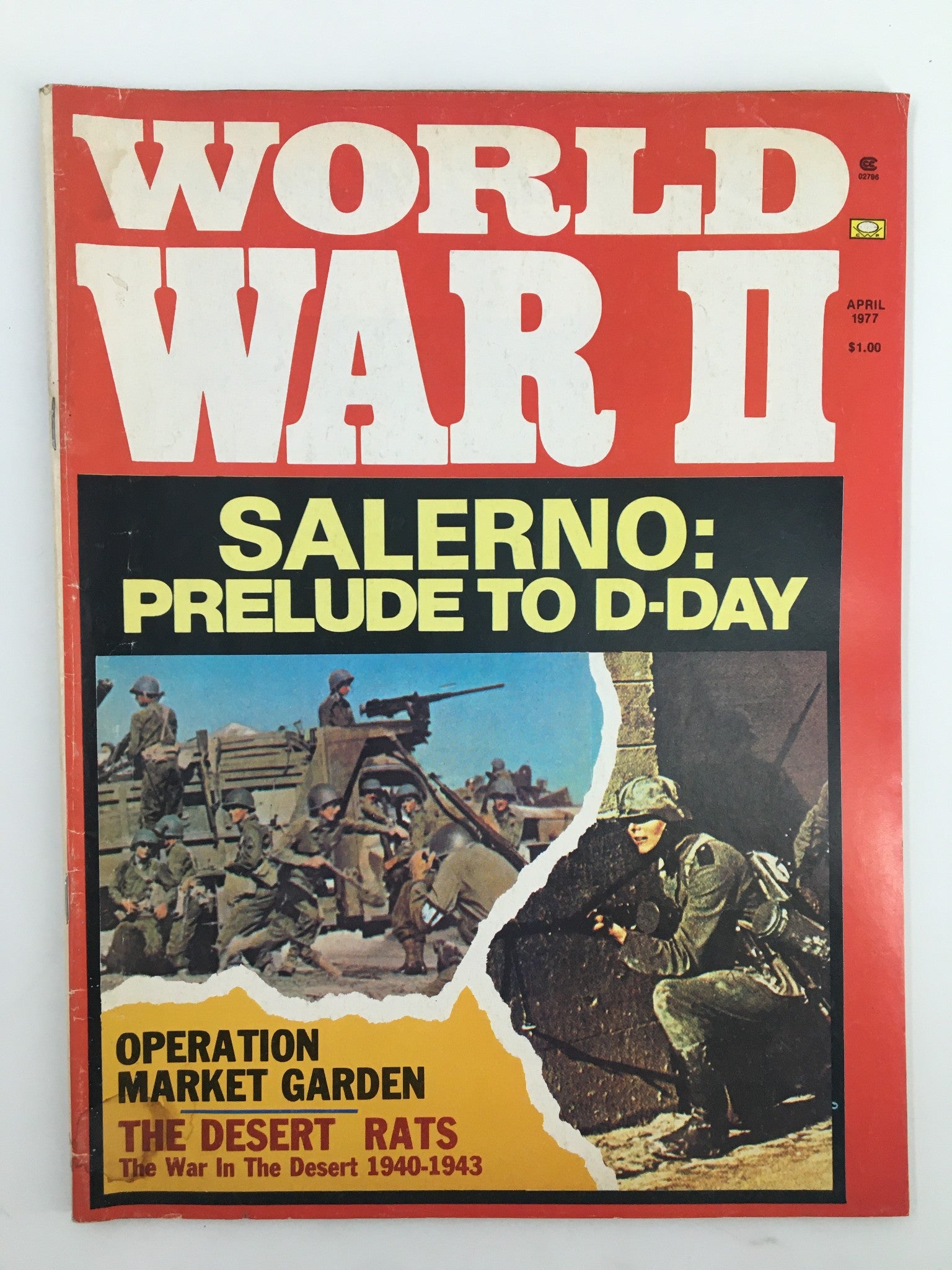 VTG World War II Magazine April 1977 Salerno Prelude to Dooms Day No Label