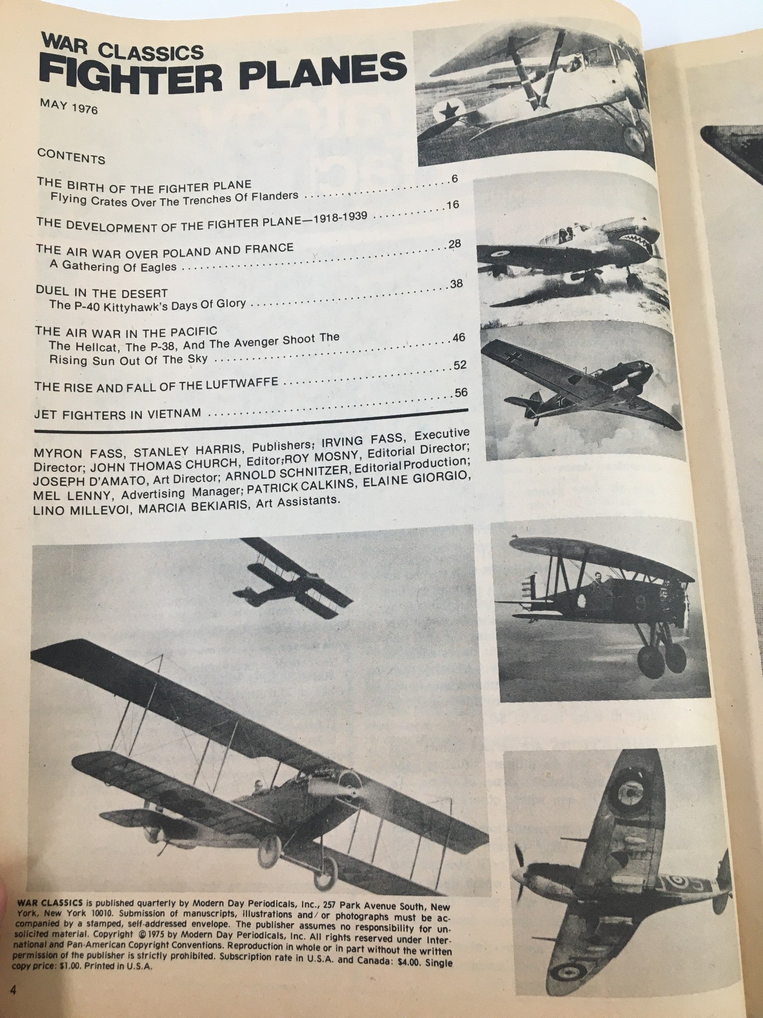 VTG War Classics Magazine May 1976 Spitfire vs Messerschmitt No Label