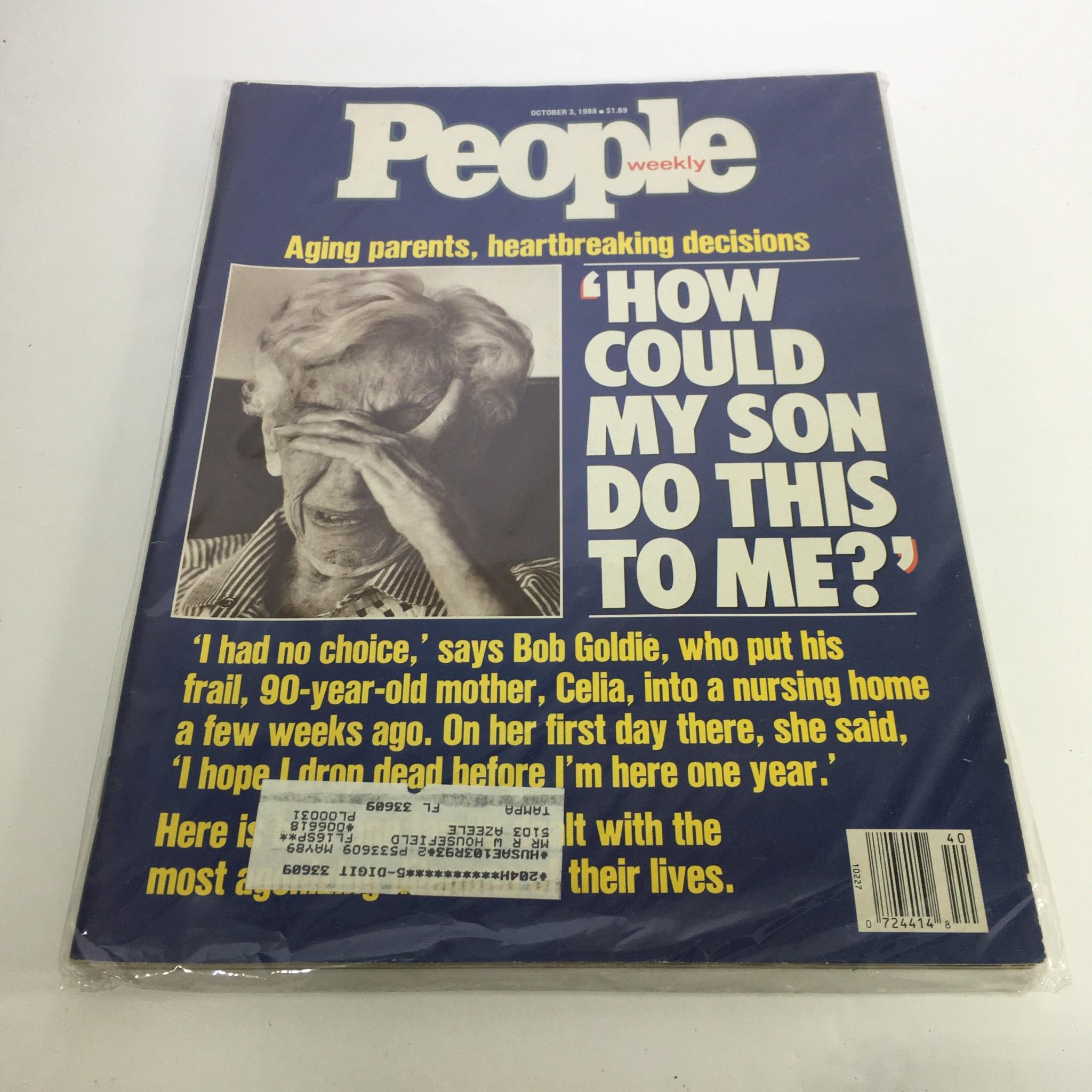 People Magazine October 3 1988 The Aging Parents and Heartbreaking Decisions