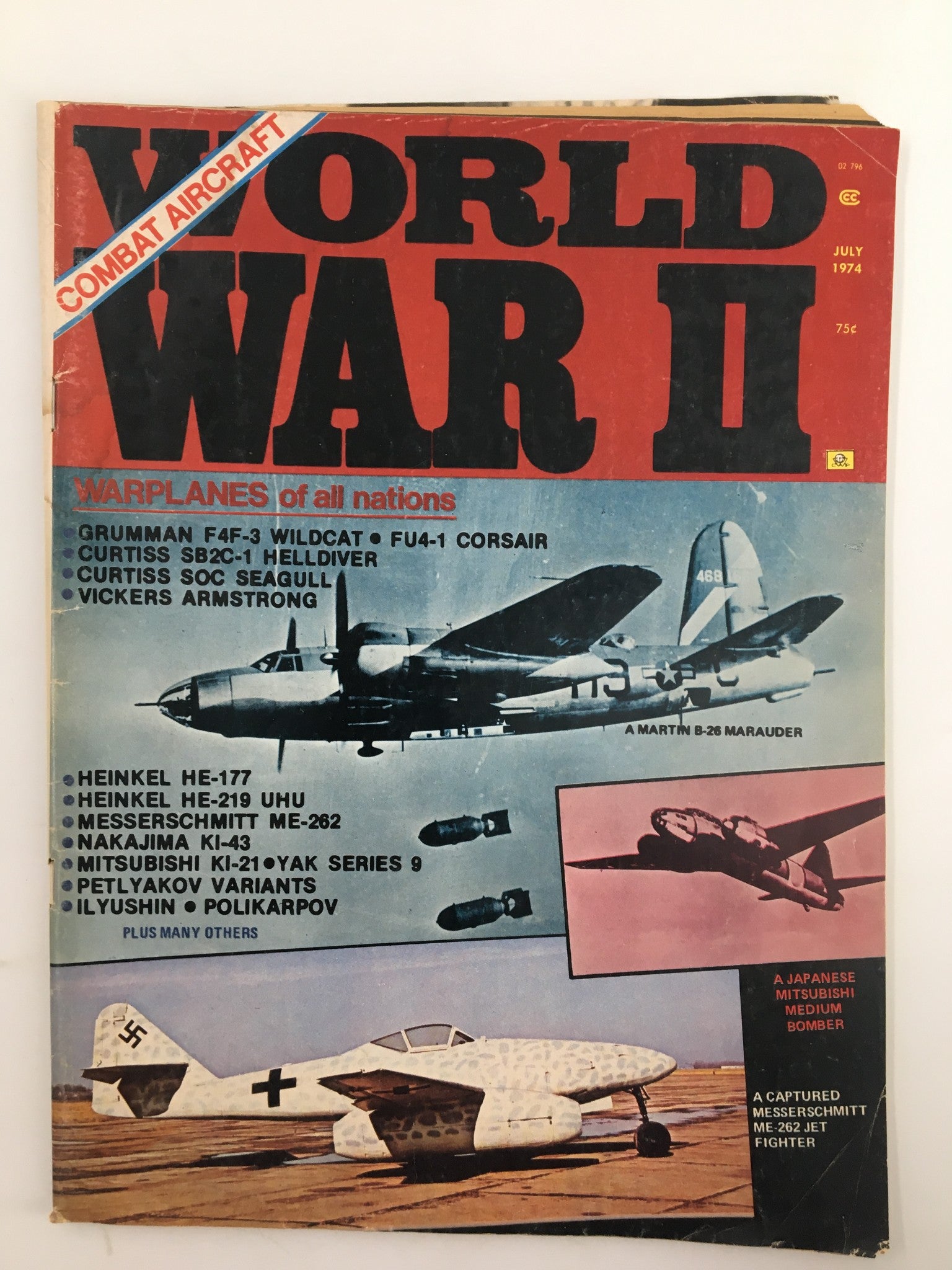 VTG World War II Magazine July 1974 The Warplanes of All Nations No Label