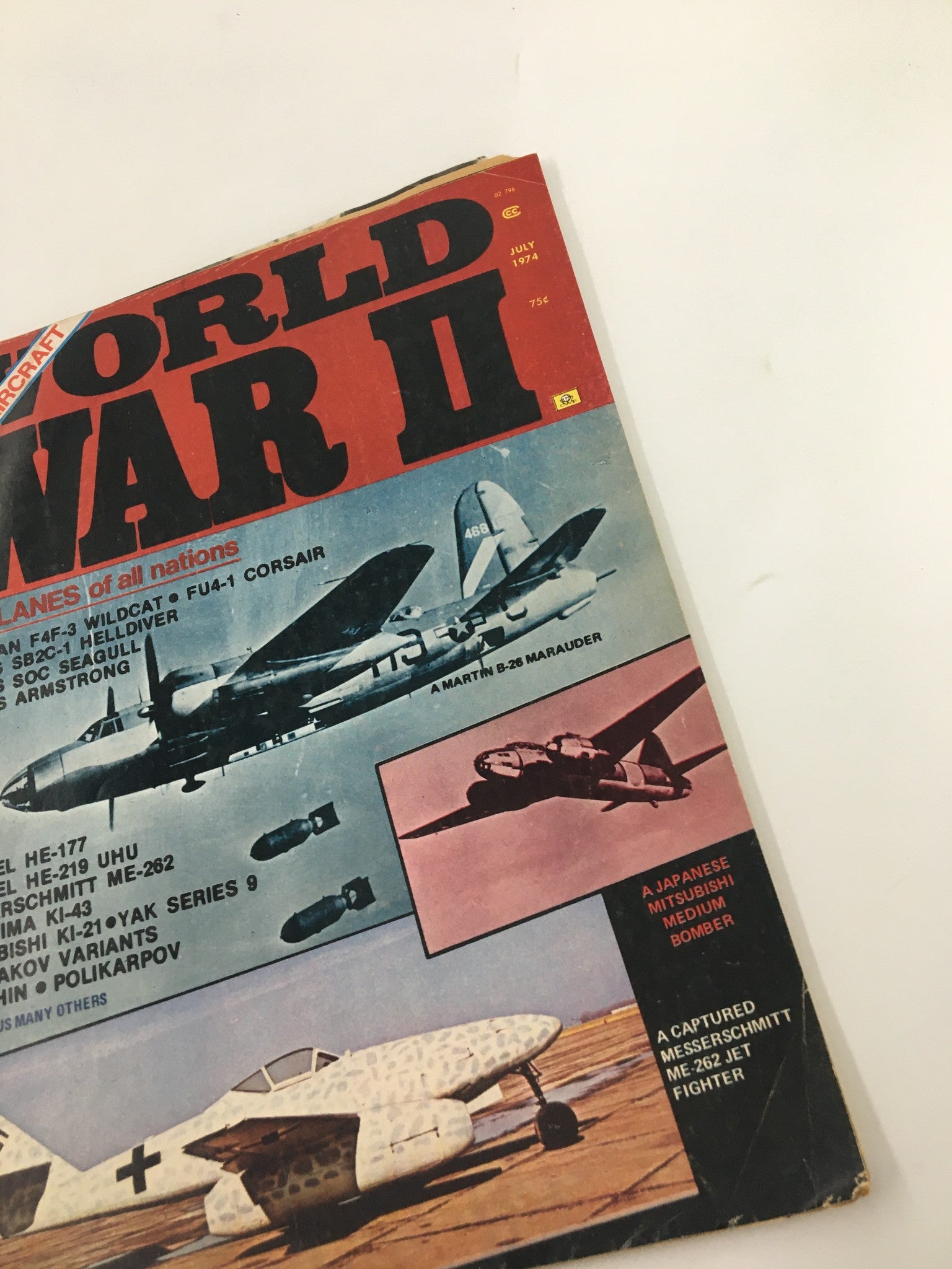 VTG World War II Magazine July 1974 The Warplanes of All Nations No Label