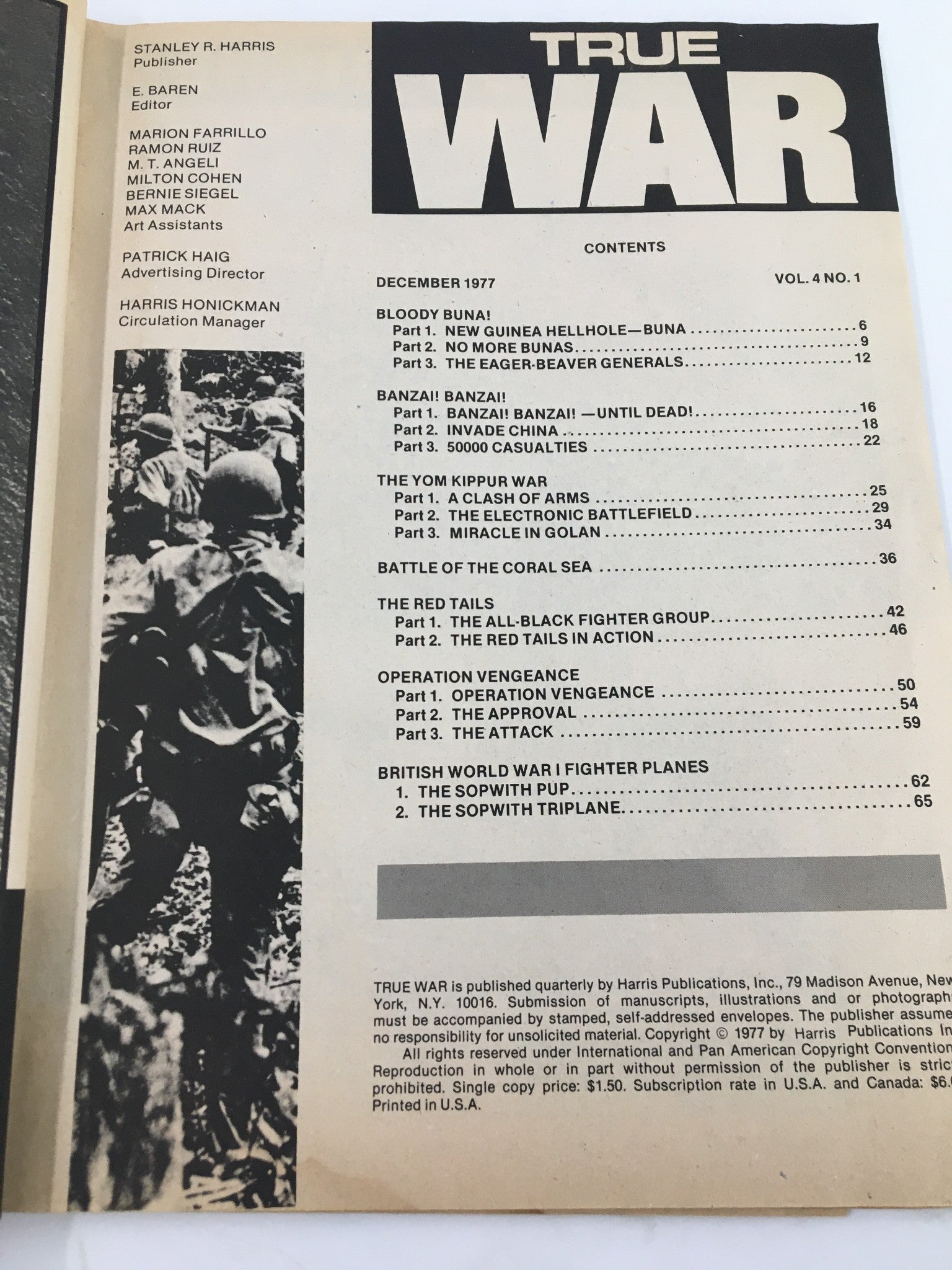 VTG True War Magazine December 1977 Battle of the Coral Sea No Label